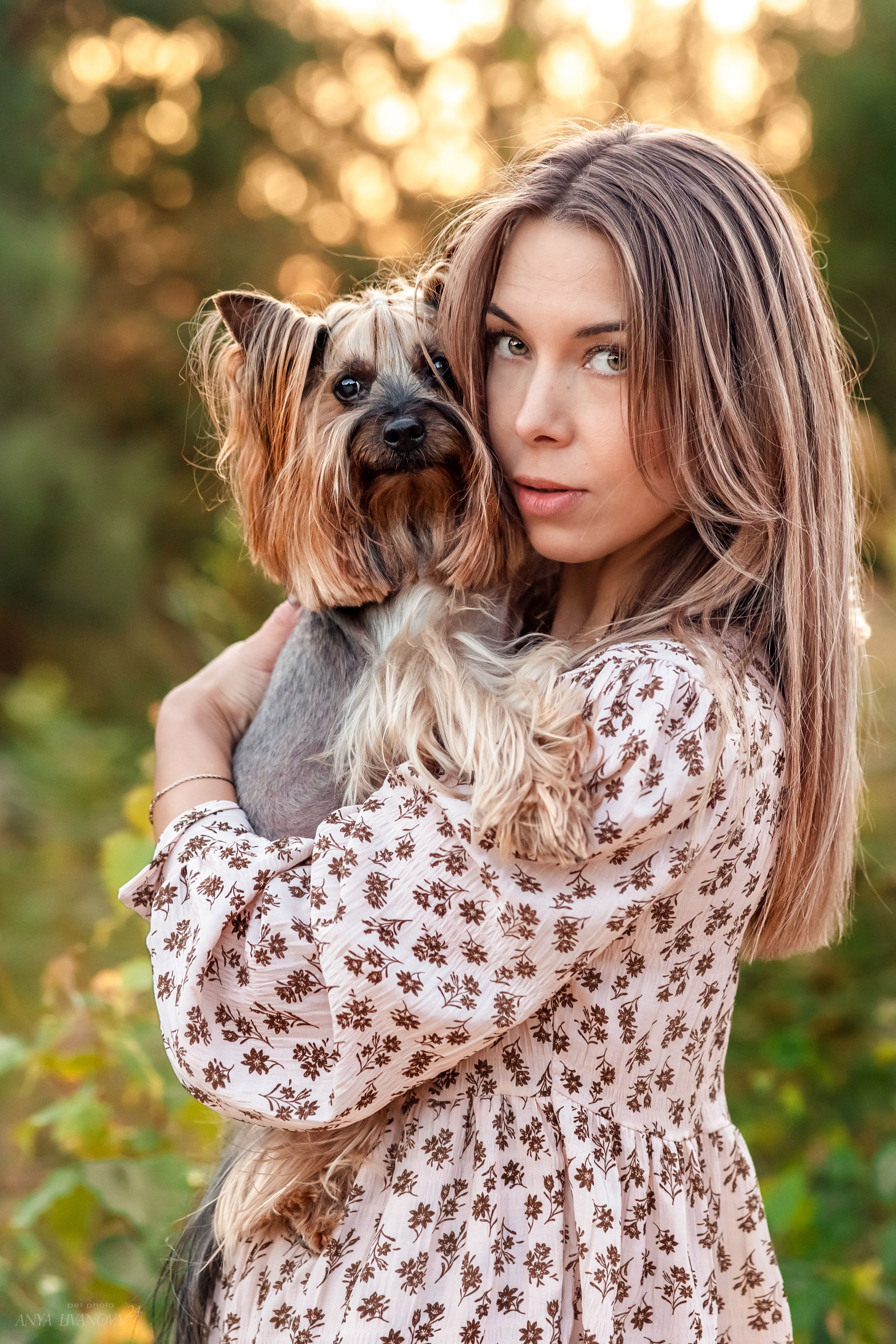 Катя и йорки. Фотограф анималист Аня Ливанова | Рыбинск