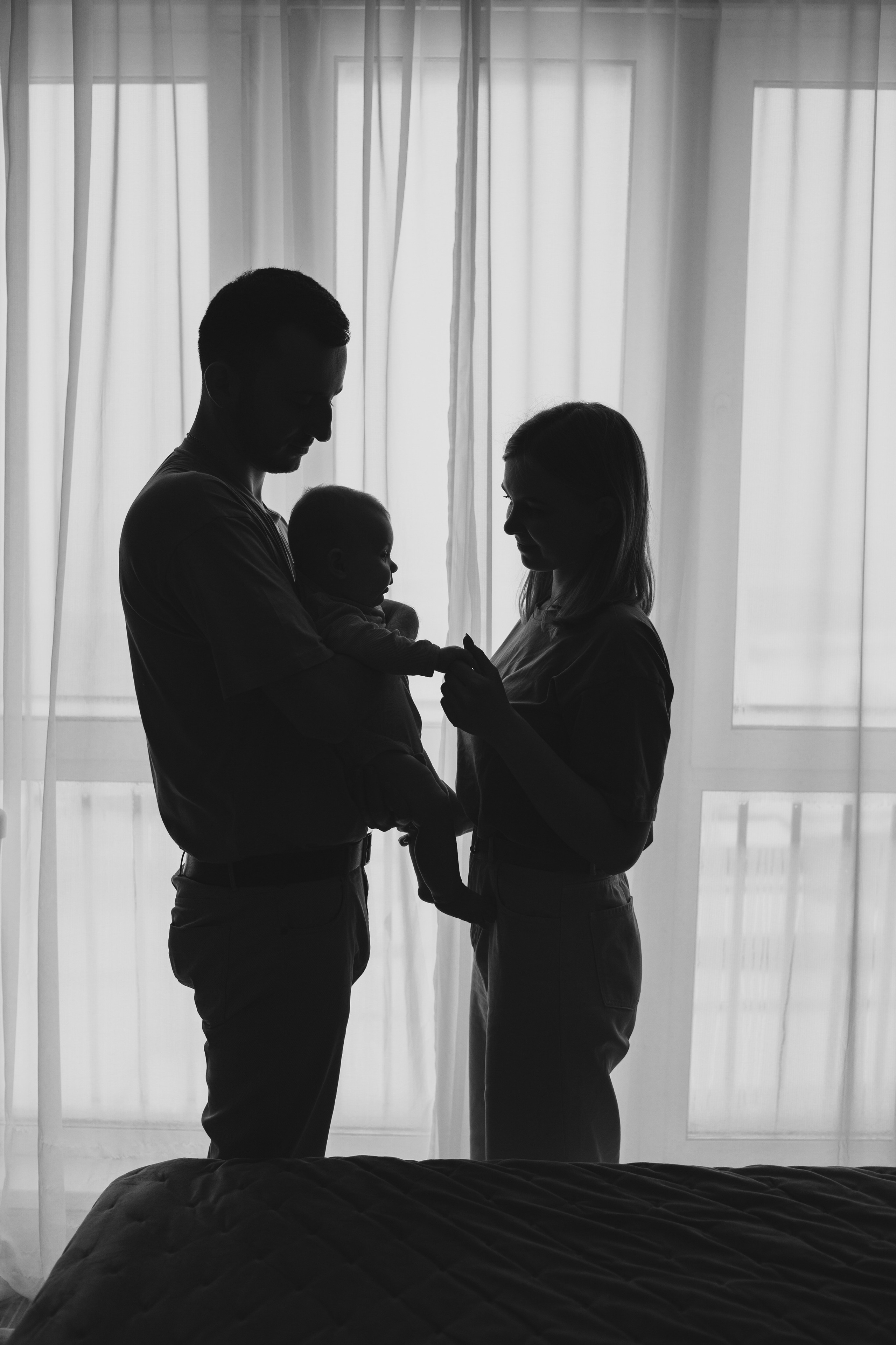 Женя, Юля и Вероника (домашняя фотосессия). Семейный и детский фотограф и видеограф в Москве, Дрокина Наталья