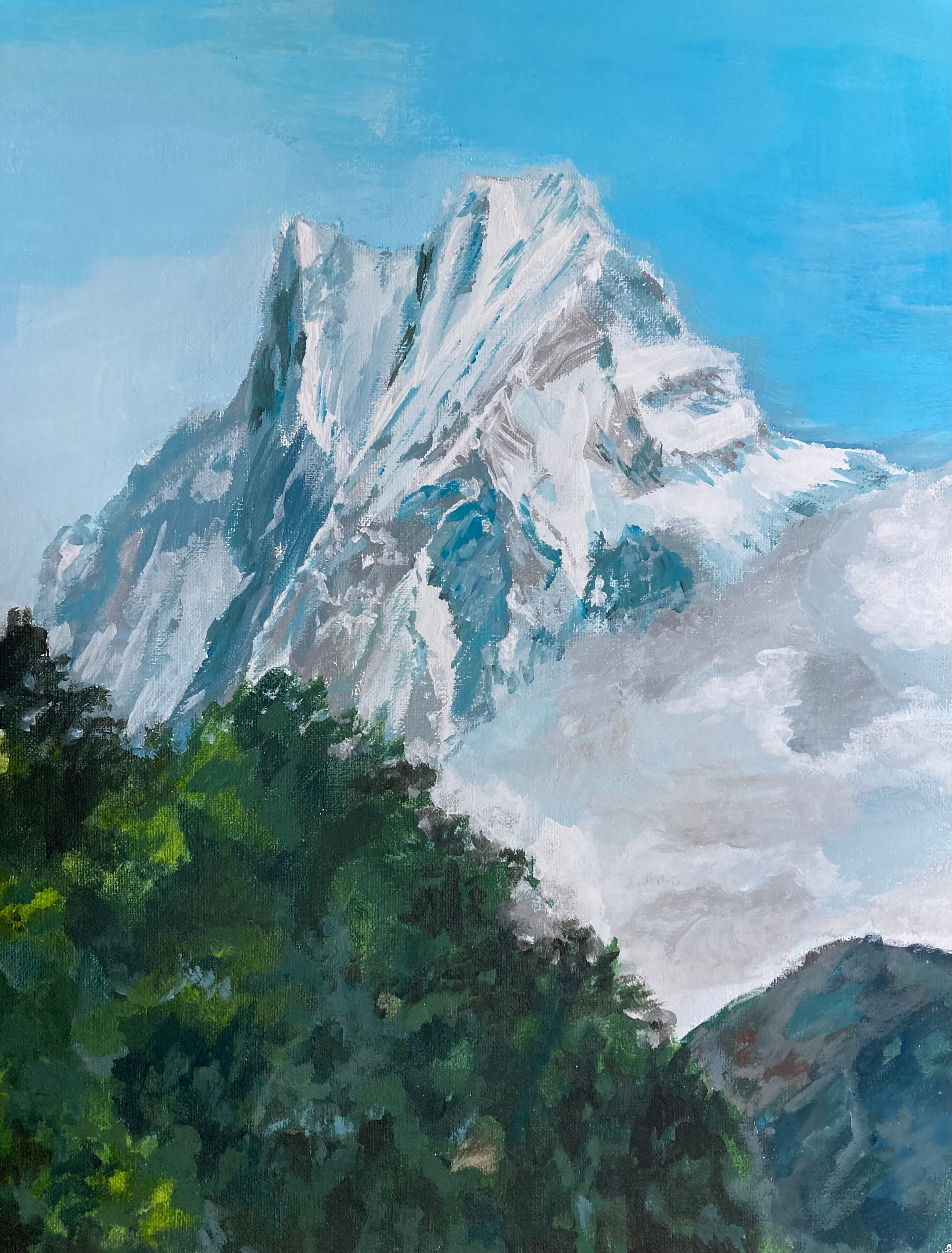 120. Аннапурна. Акрил, холст, 35х45 см, 2023 г.