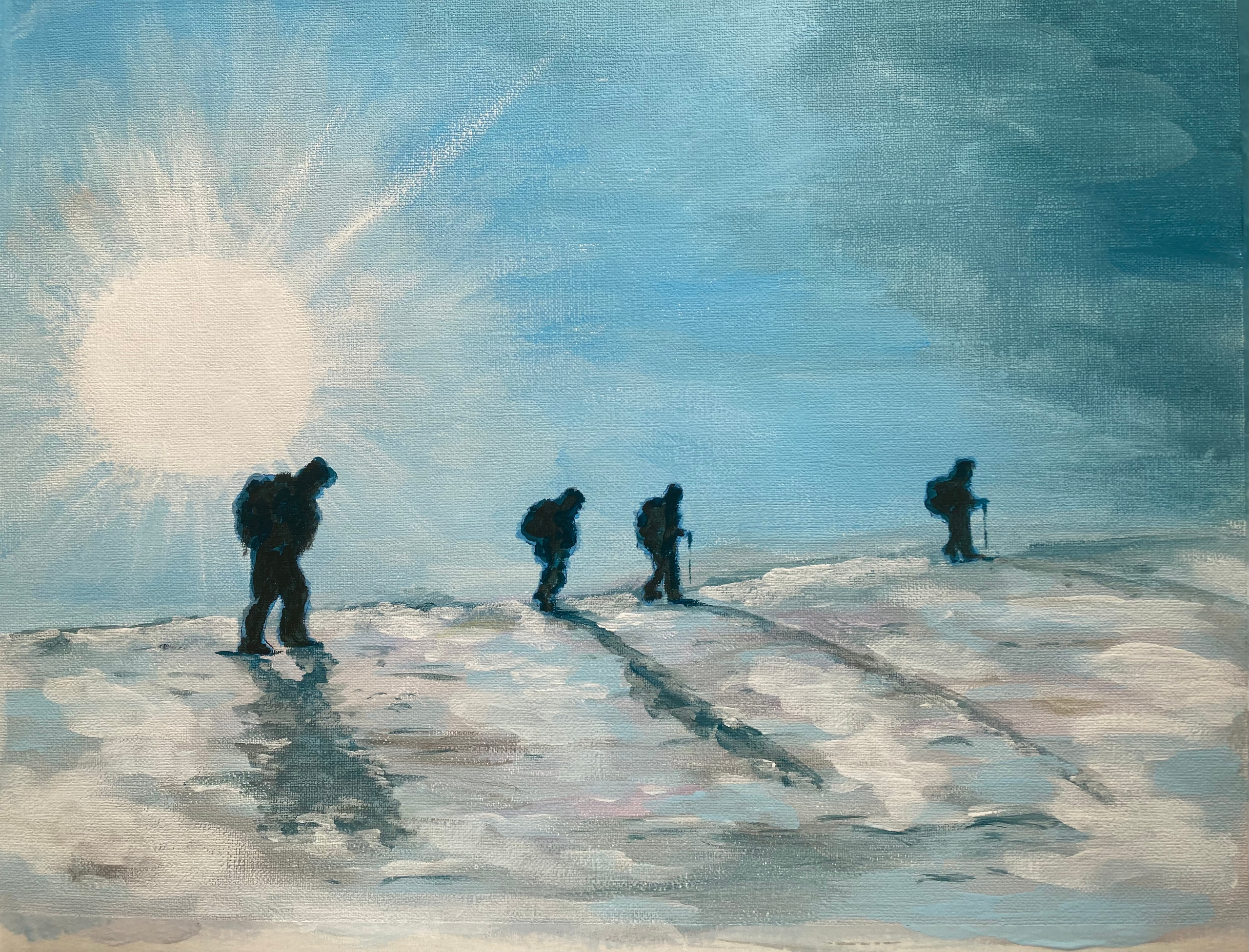 12. Белое безмолвие. Акрил, холст, 35х45 см, 2023 г.