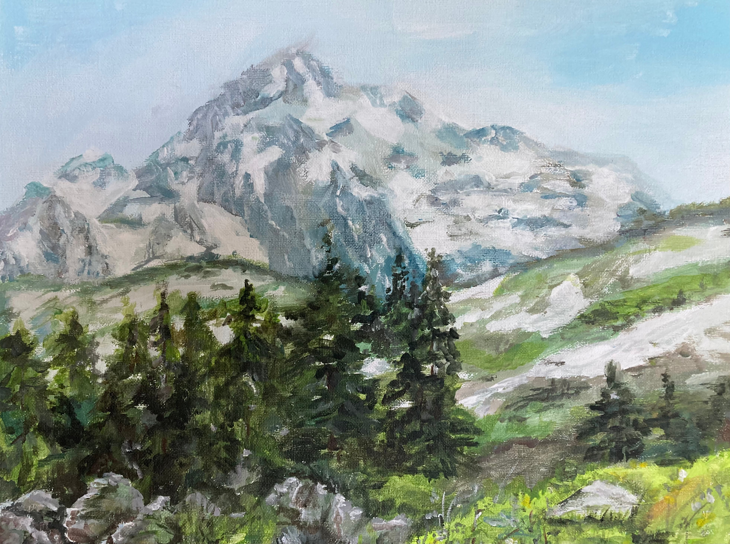 119. Фишт. Акрил, холст, 35х45 см, 2023 г.