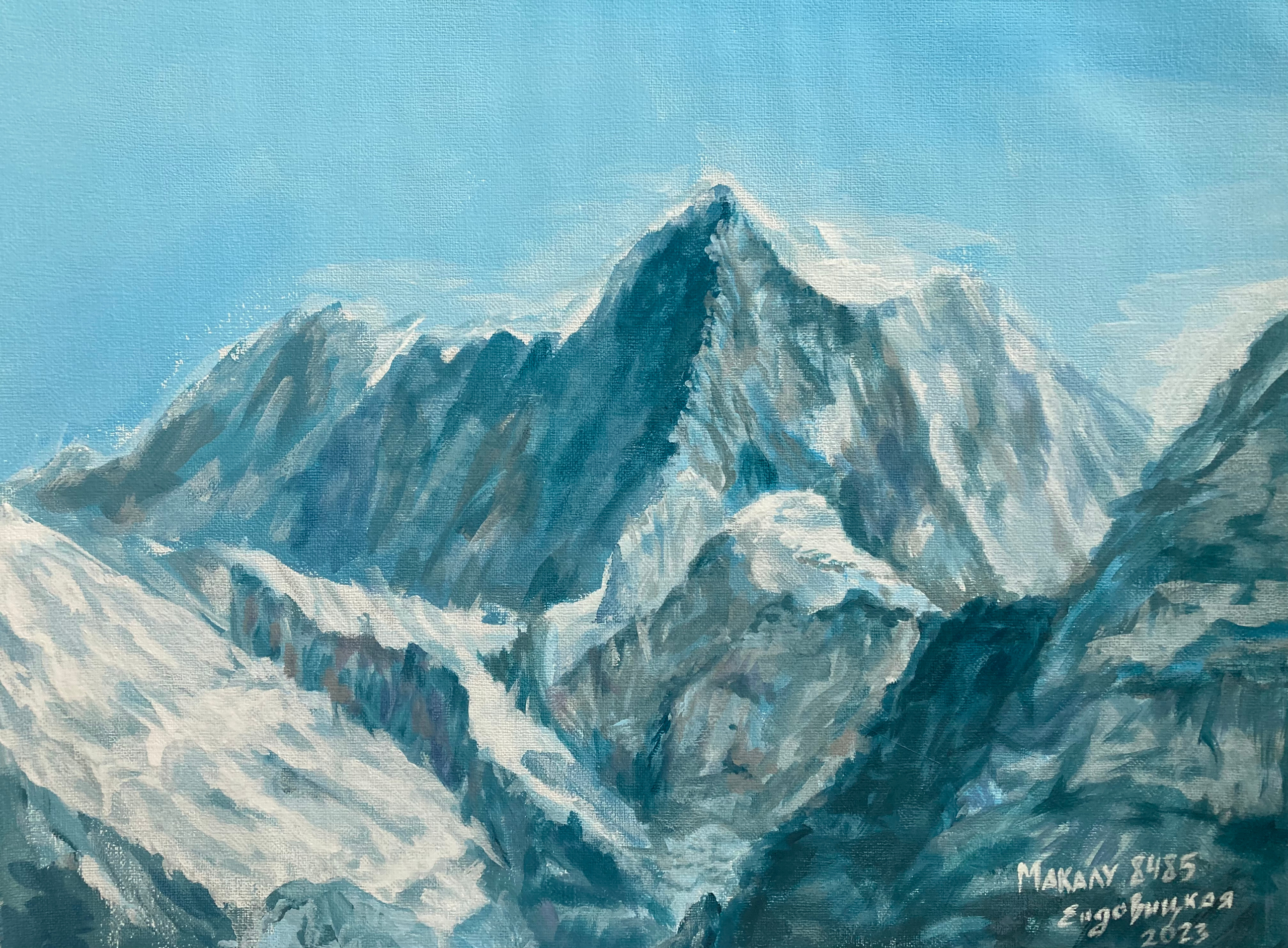 128. Макалу. Акрил, холст, 35х45 см, 2023 г.