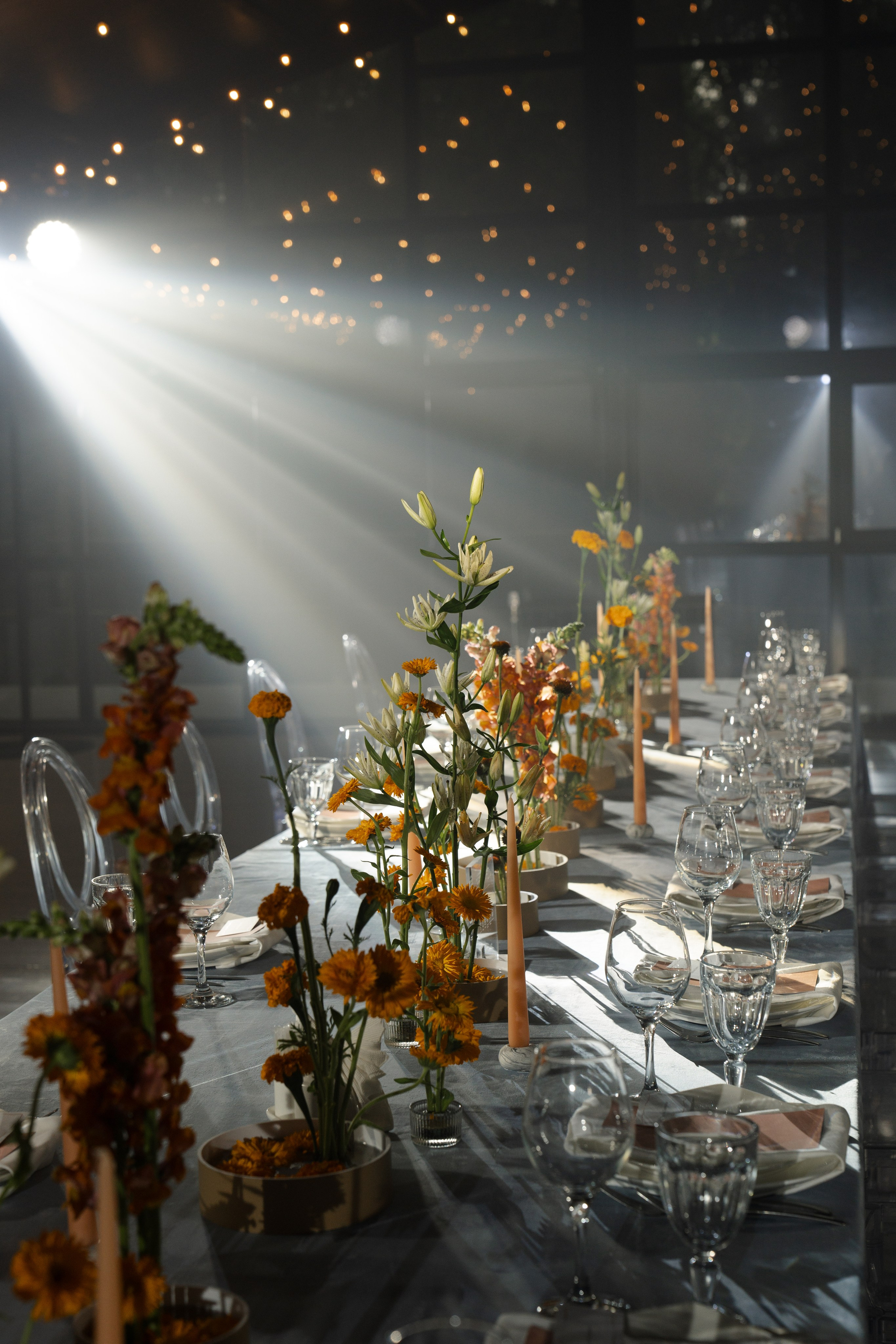 Оранжево-голубое слияние. VENSKAYA WEDDING & EVENT PLANNER