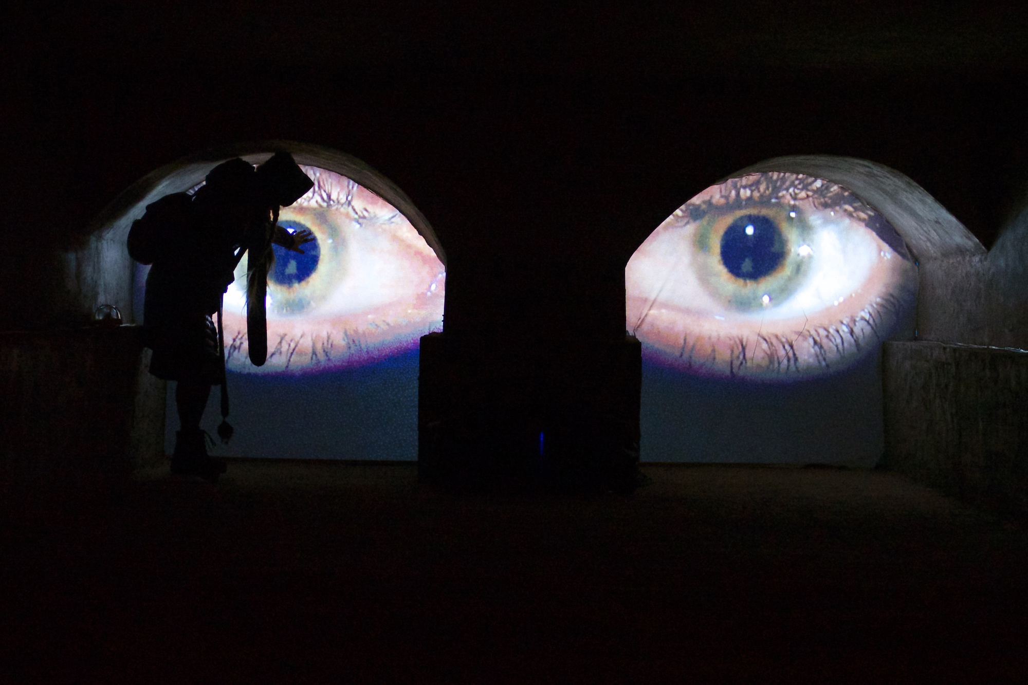 Basement Annenkirche. Installation at the festival of contemporary art "Cyberfest."