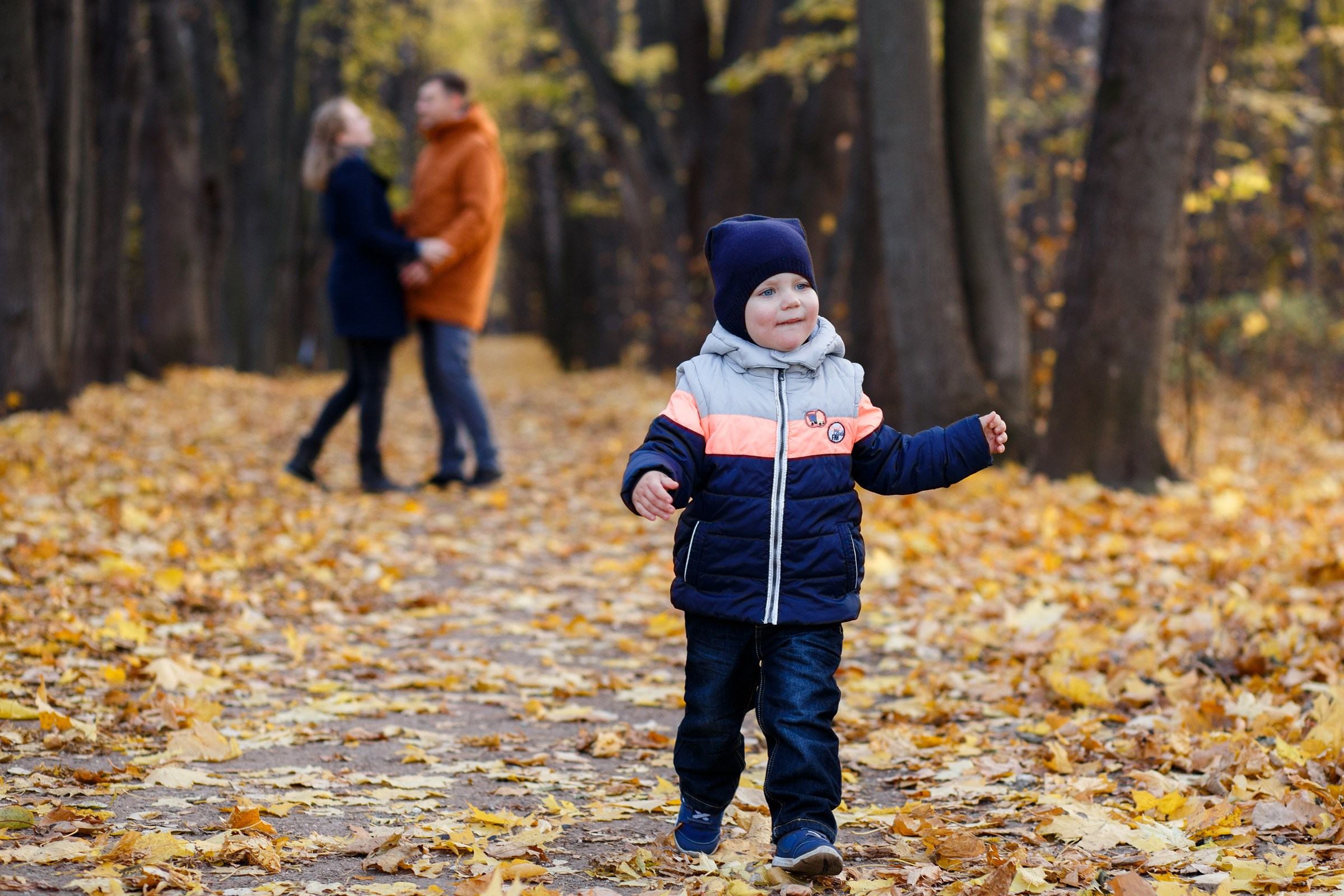 Осенняя прогулка. Семьи, портреты, школьные съемки. Фотограф Лагутина Елена. Москва