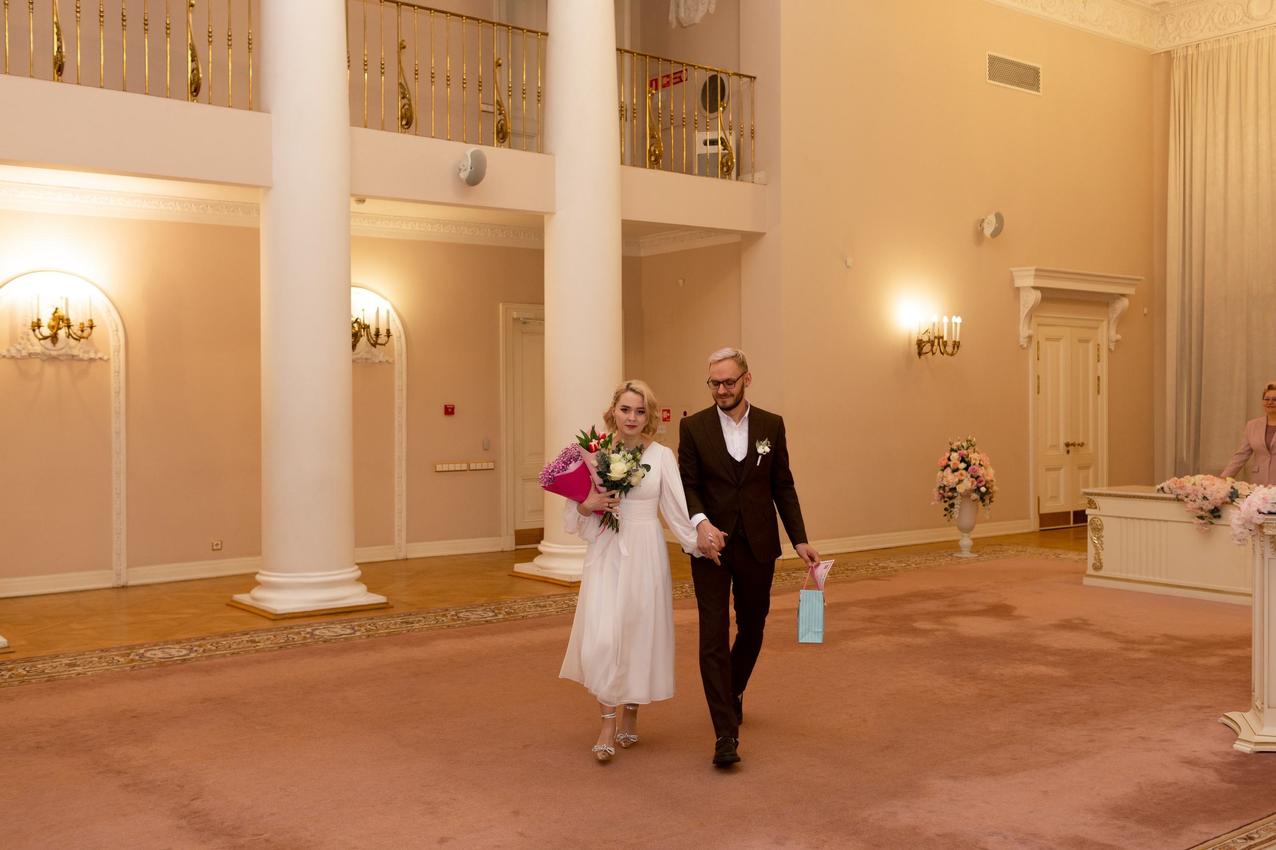 Фотография с регистрации брака в Пушкине