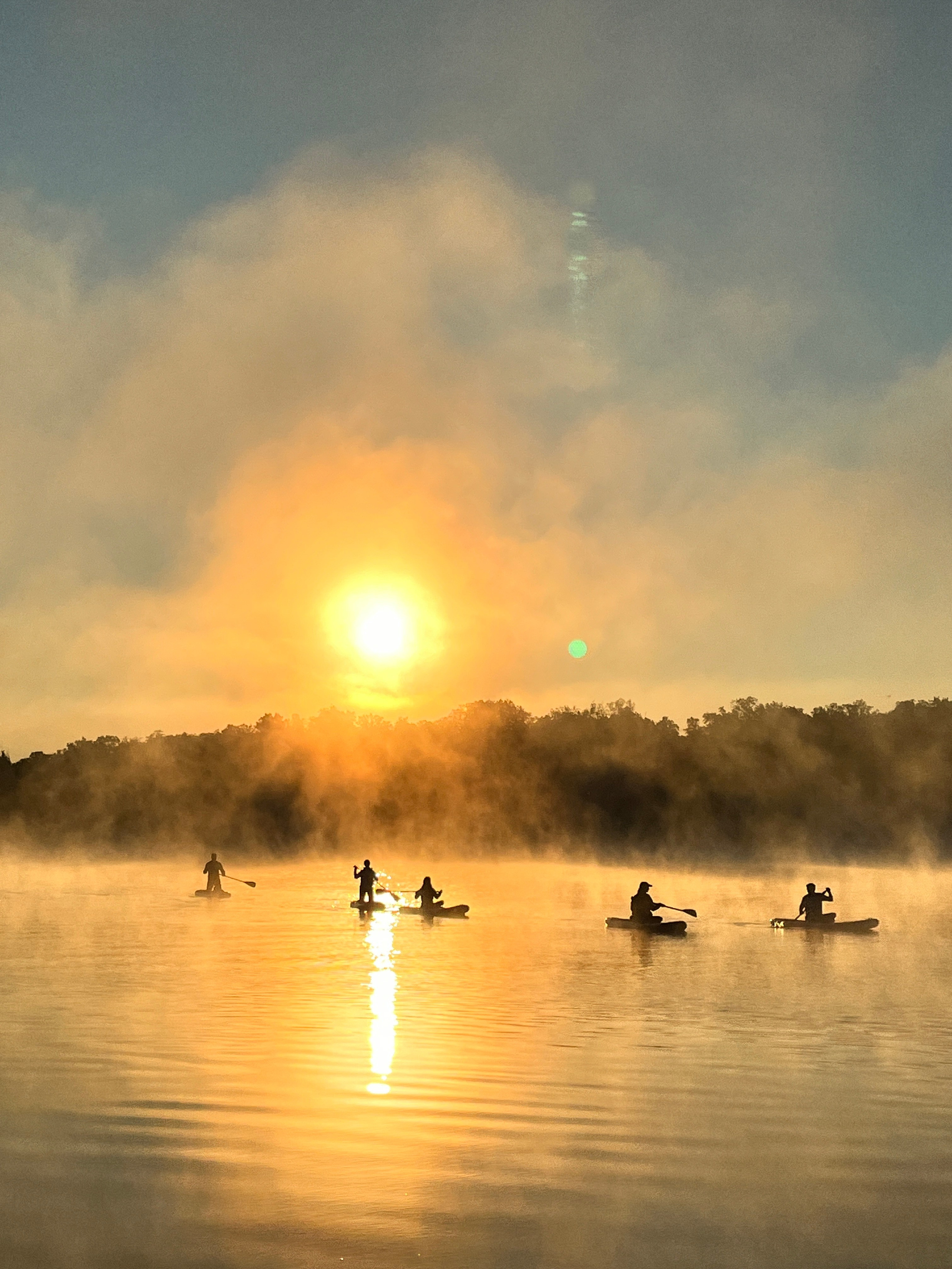 Рассвет на сапах на Ольховом озере