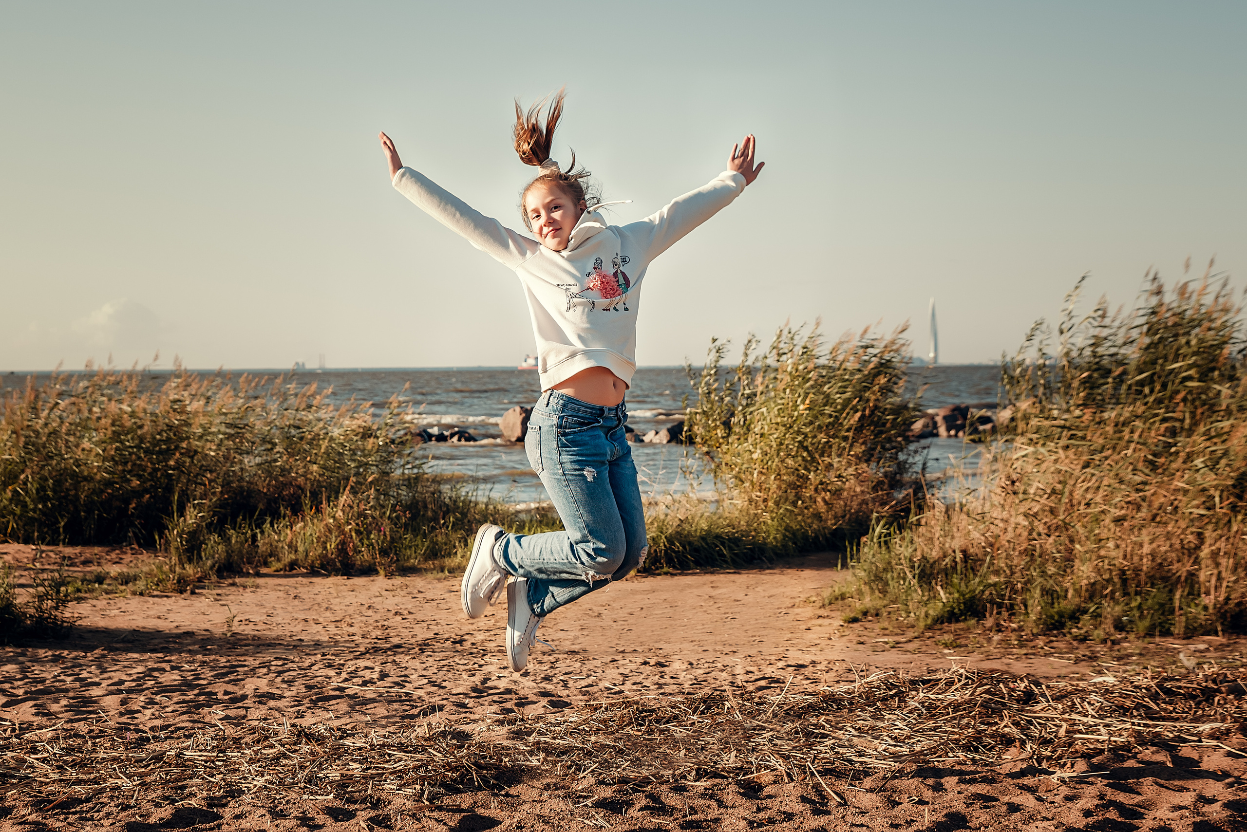 Большая семья, пляж Финского залива. Фотограф в Санкт- Петербурге Мария Золотарь
