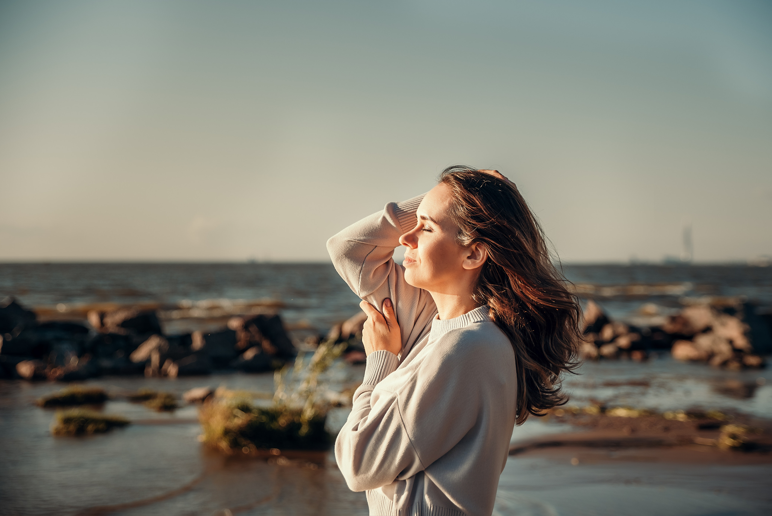Большая семья, пляж Финского залива. Фотограф в Санкт- Петербурге Мария Золотарь