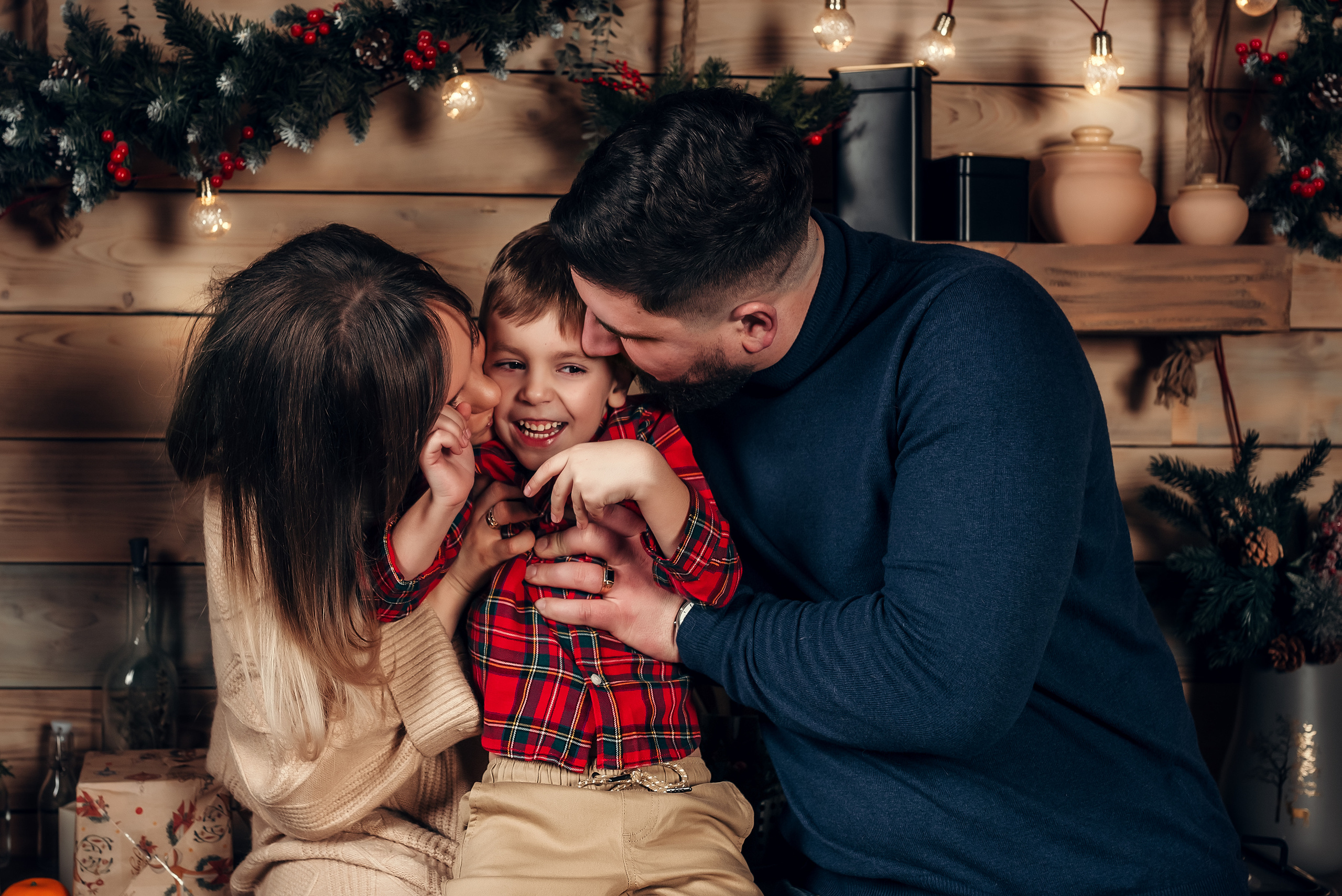 Новогодняя с котиком, студия Beverly Hills. Фотограф в Санкт- Петербурге Мария Золотарь