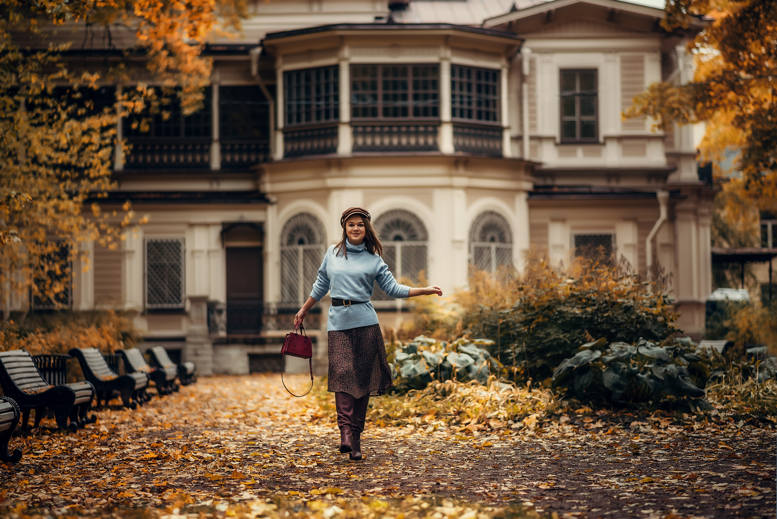 Мария, Лопухинский сад/ осень. Фотограф в Санкт- Петербурге Мария Золотарь