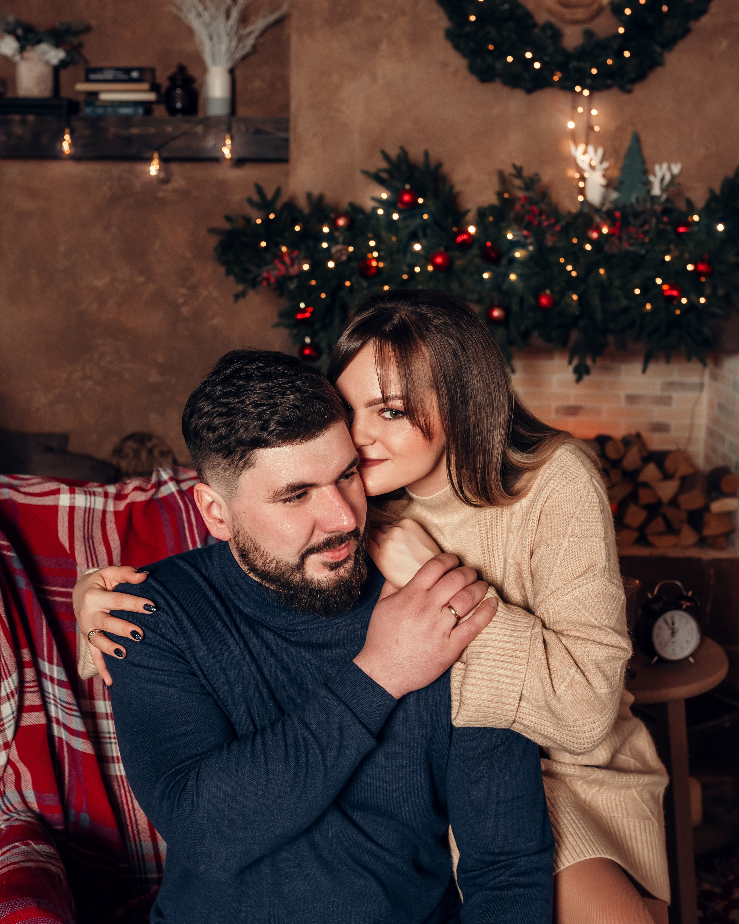 Новогодняя с котиком, студия Beverly Hills. Фотограф в Санкт- Петербурге Мария Золотарь