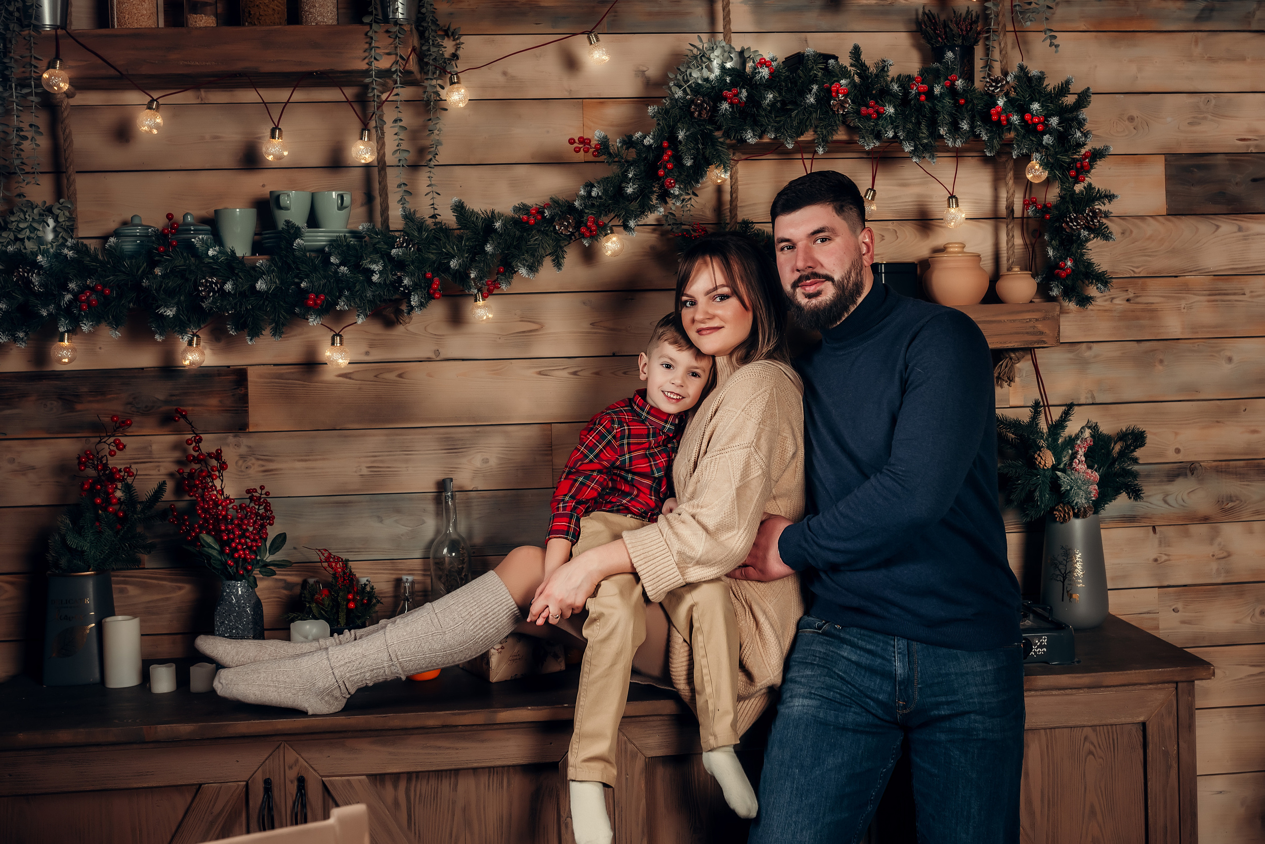 Новогодняя с котиком, студия Beverly Hills. Фотограф в Санкт- Петербурге Мария Золотарь