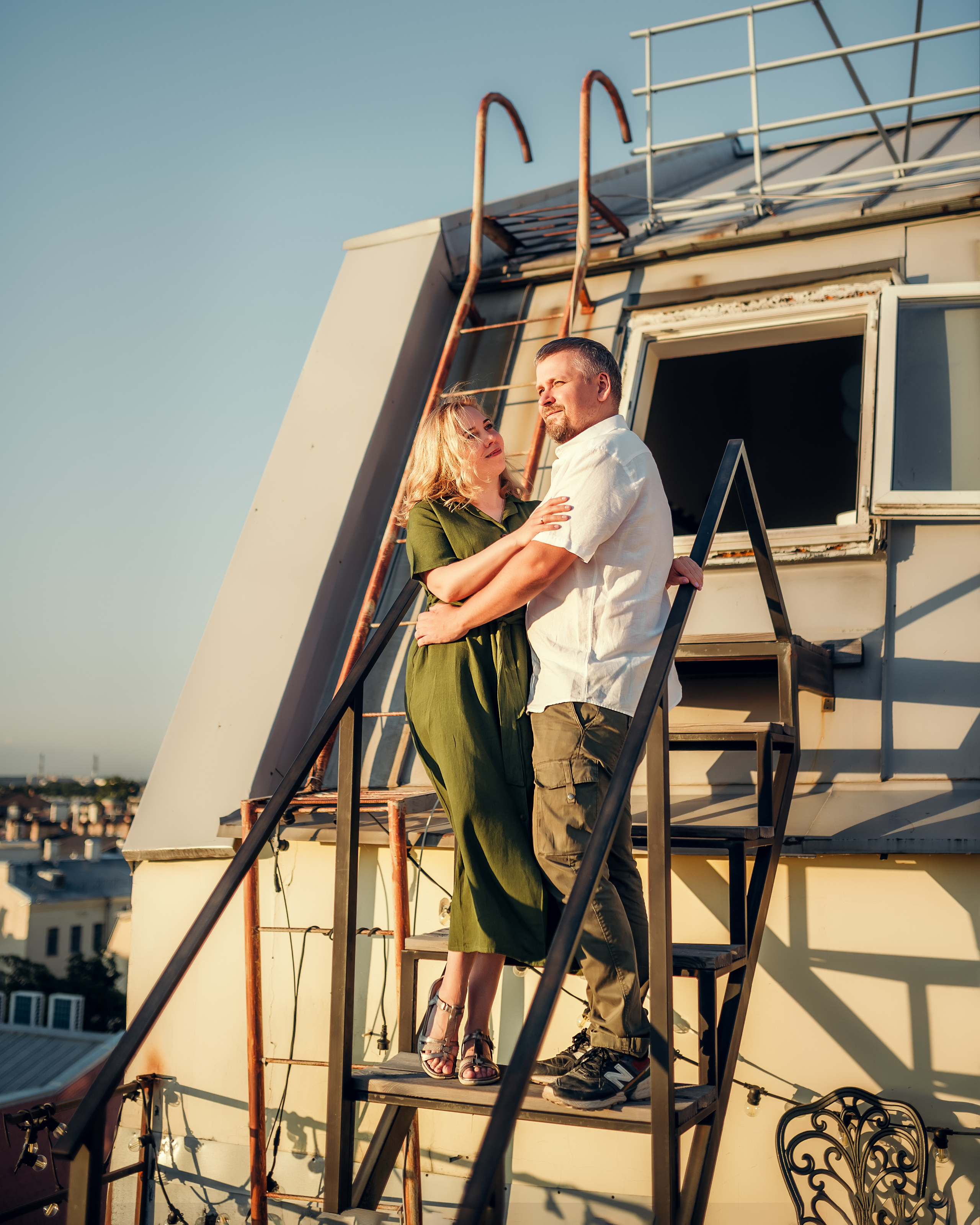 Дина и Александр, набережная Зимней канавки + крыша. Фотограф в Санкт- Петербурге Мария Золотарь