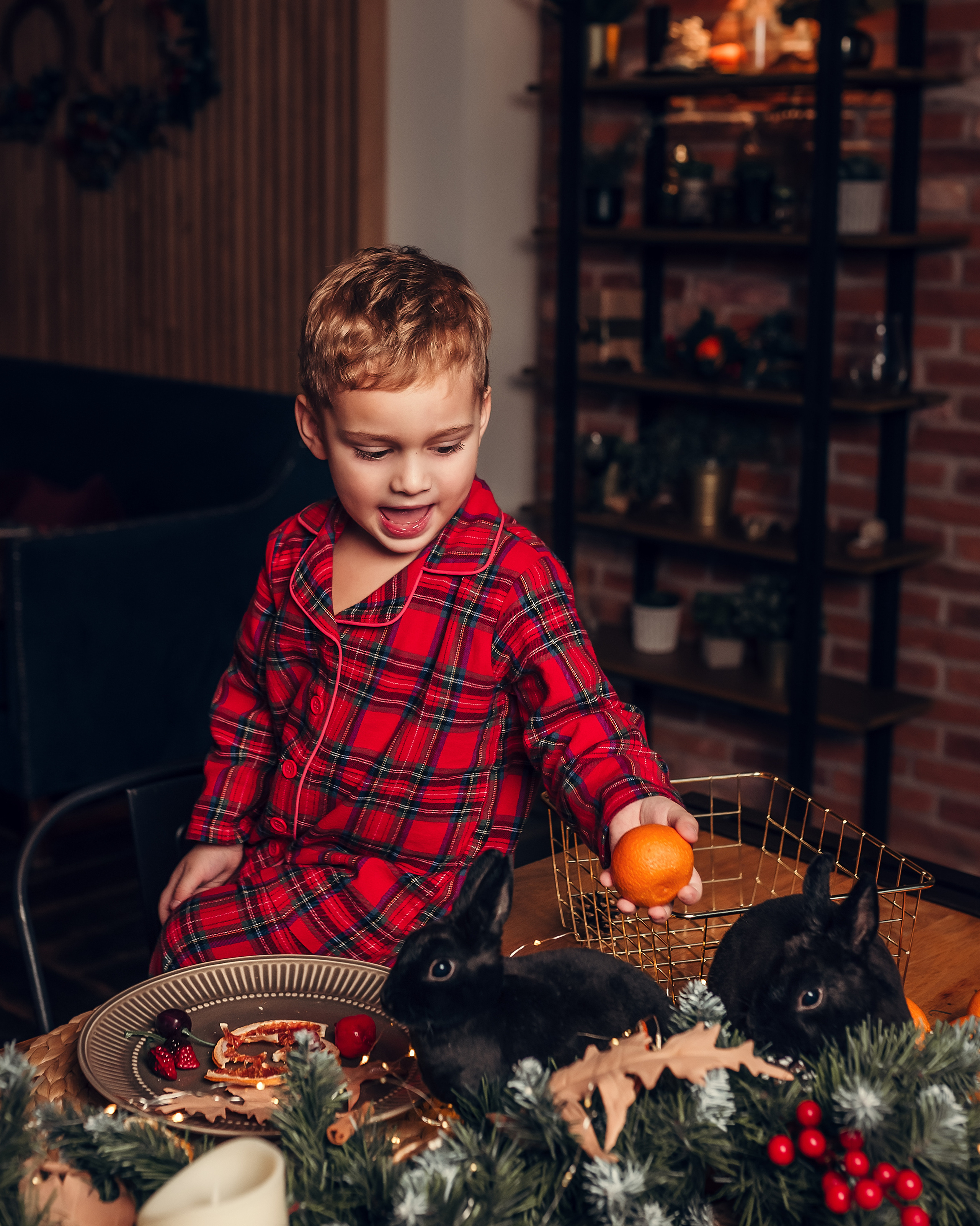 Семейная с кроликом, студия Leona Stage. Фотограф в Санкт- Петербурге Мария Золотарь