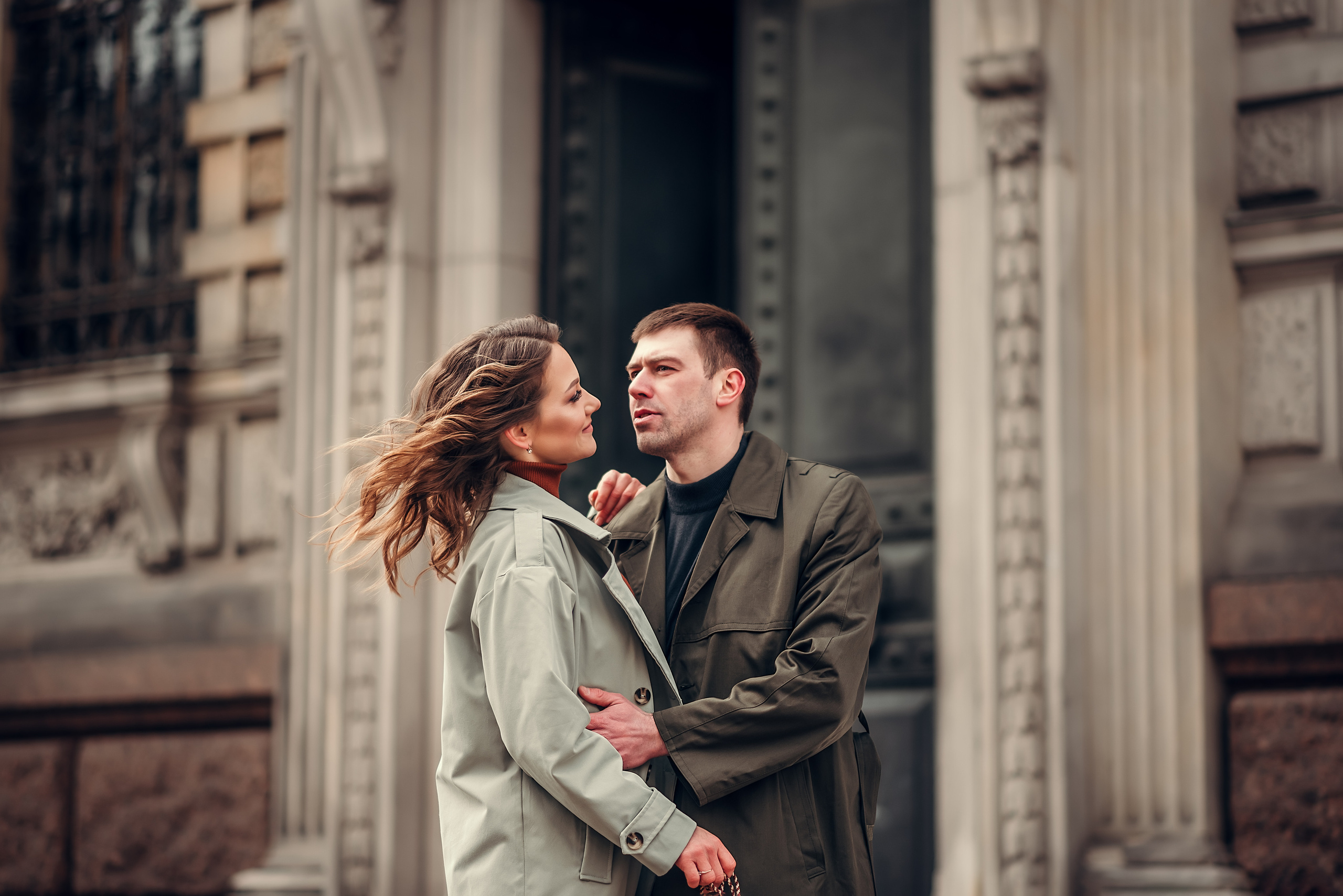 Надя, Денис и хаски Марго, Соляной переулок. Фотограф в Санкт- Петербурге Мария Золотарь