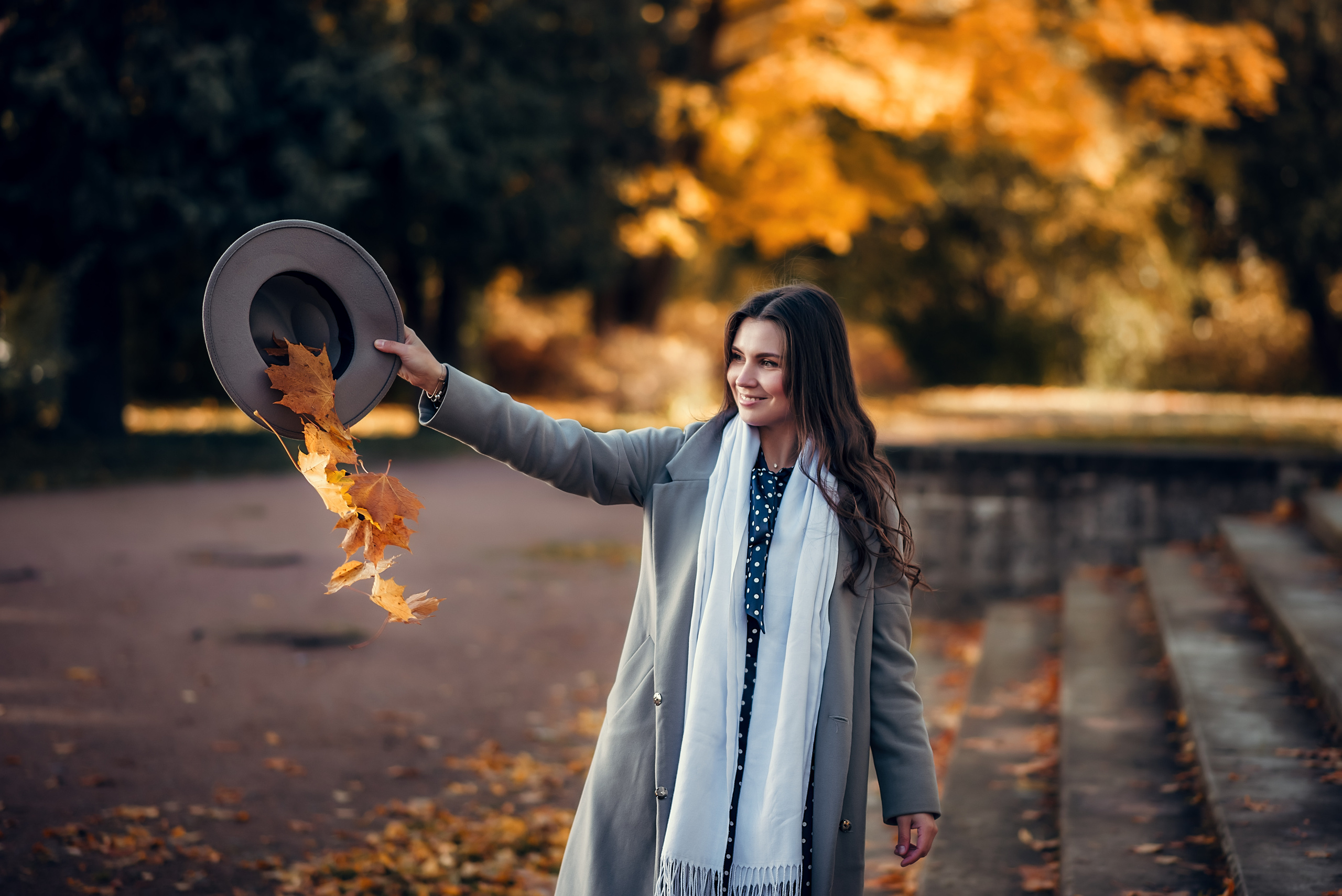 Анна, Елагин остров/осень. Фотограф в Санкт- Петербурге Мария Золотарь