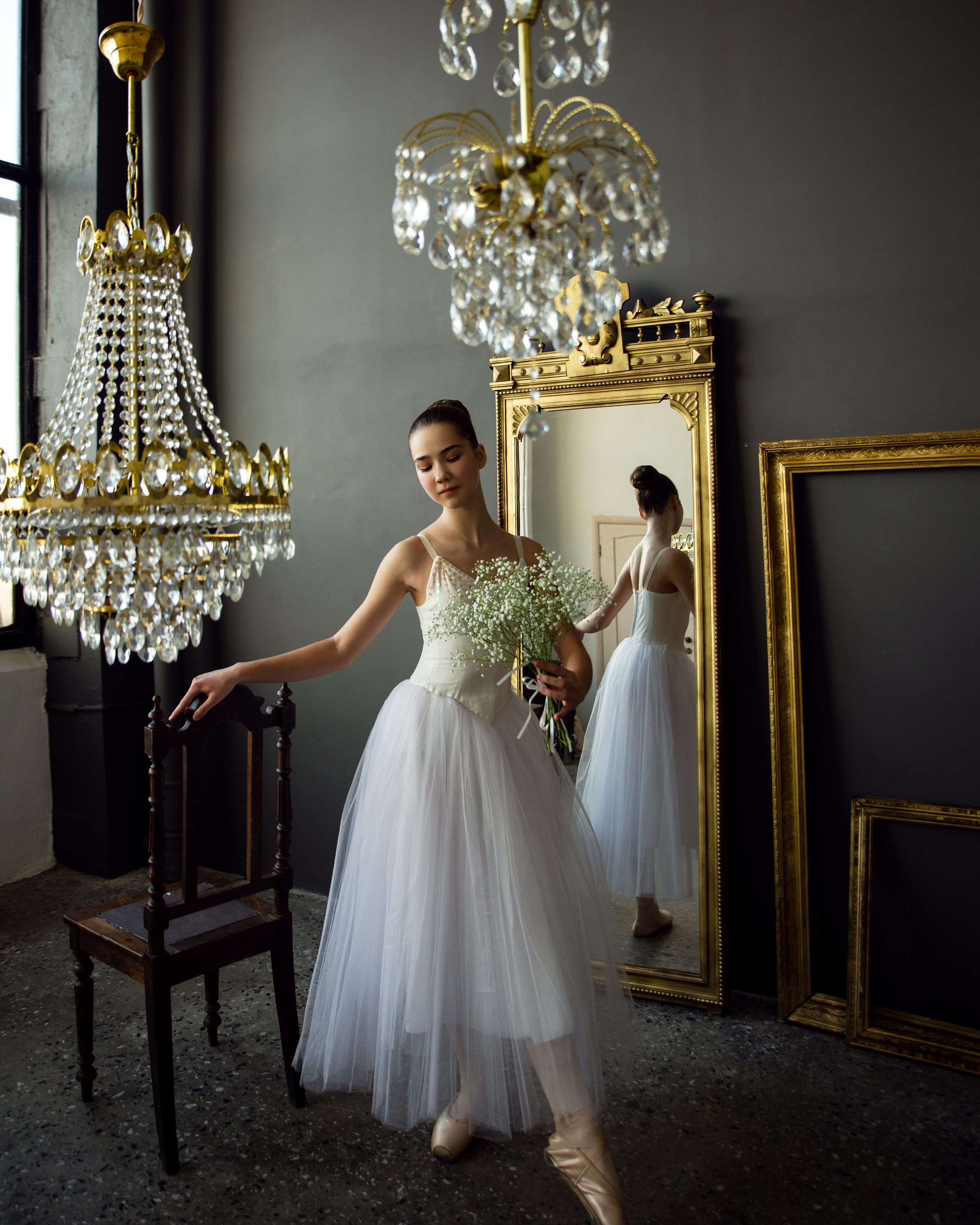 Эмилия, балетная фотосессия в студии Запад. Фотограф в Санкт- Петербурге Мария Золотарь