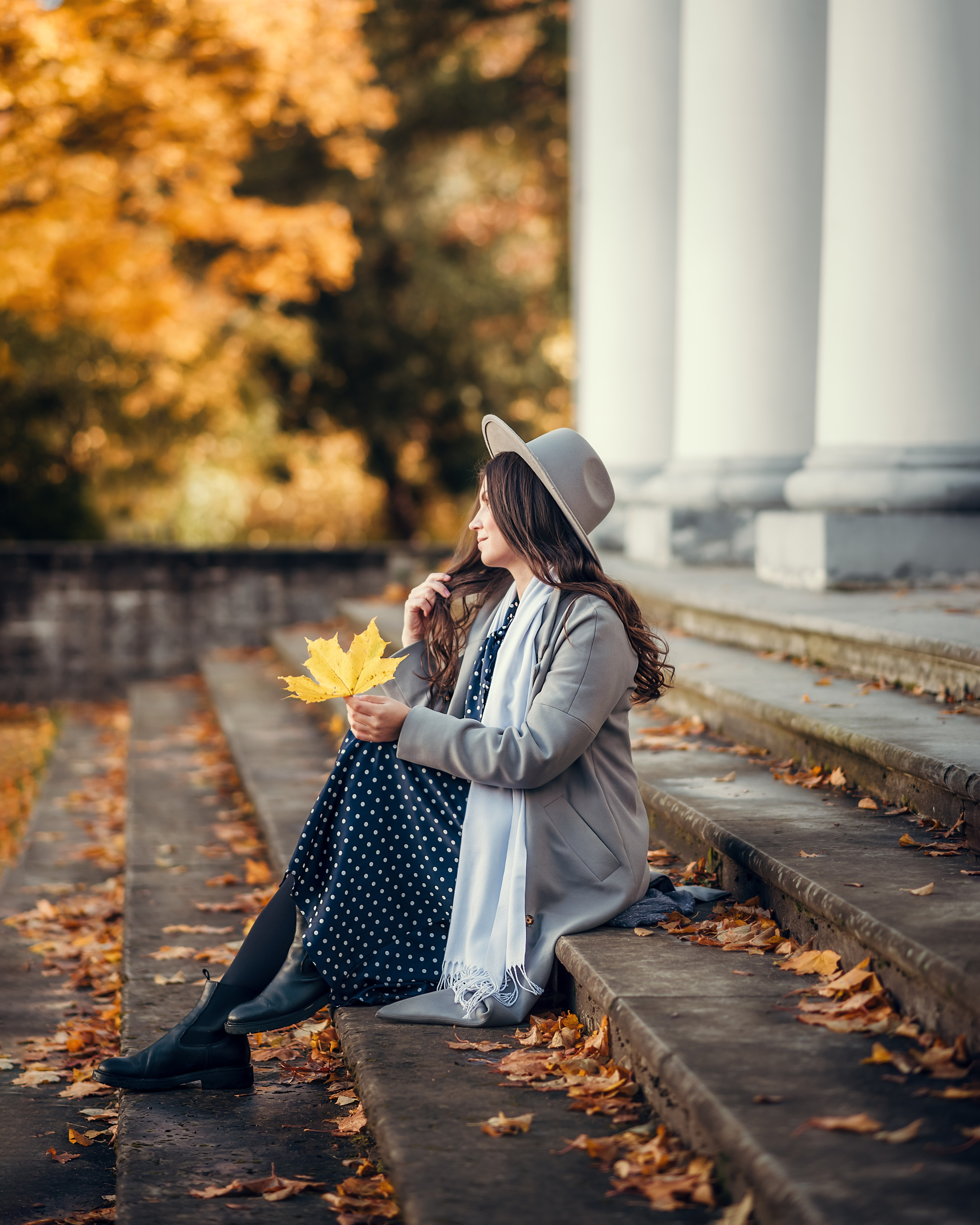 Анна, Елагин остров/осень. Фотограф в Санкт- Петербурге Мария Золотарь
