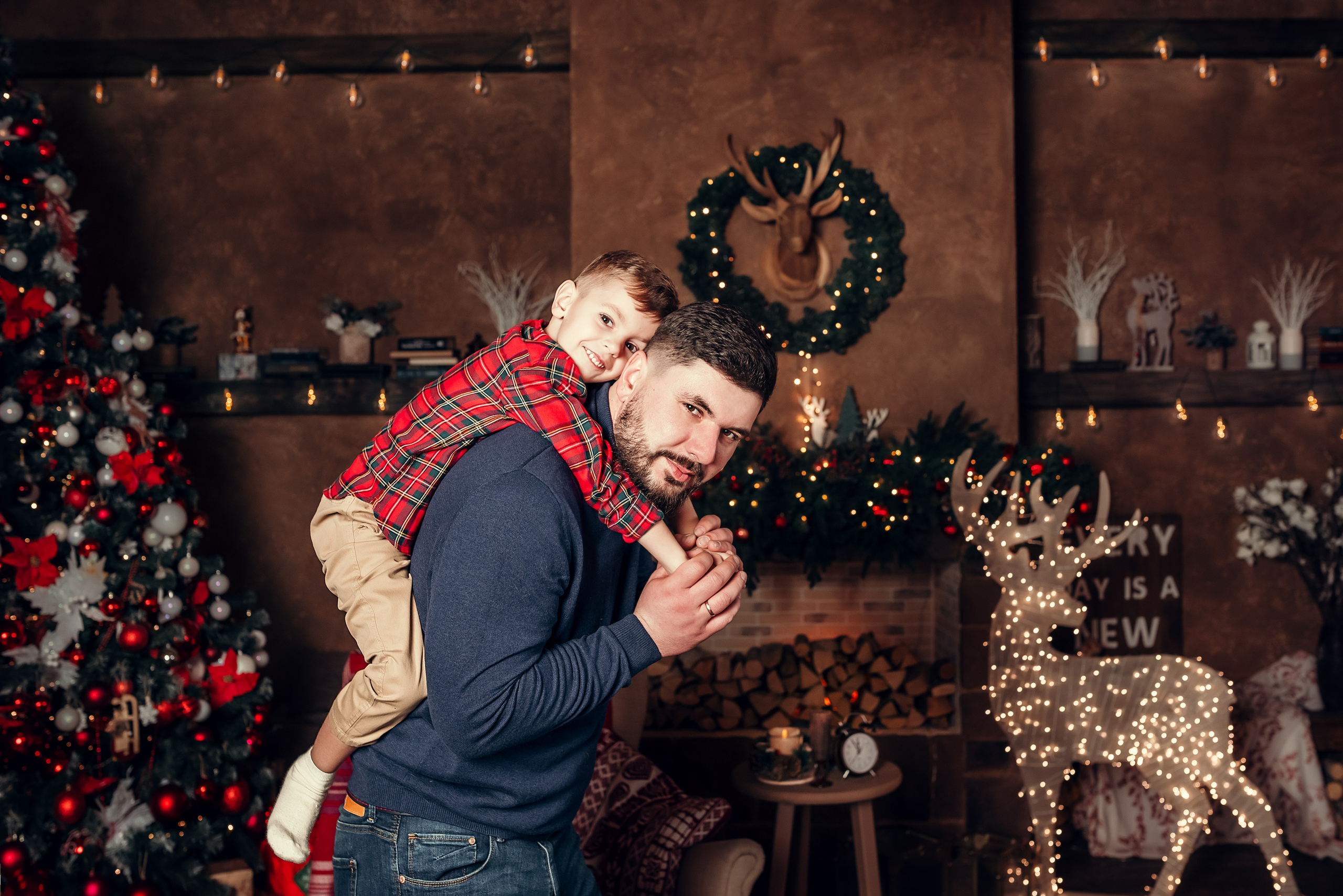 Новогодняя с котиком, студия Beverly Hills. Фотограф в Санкт- Петербурге Мария Золотарь