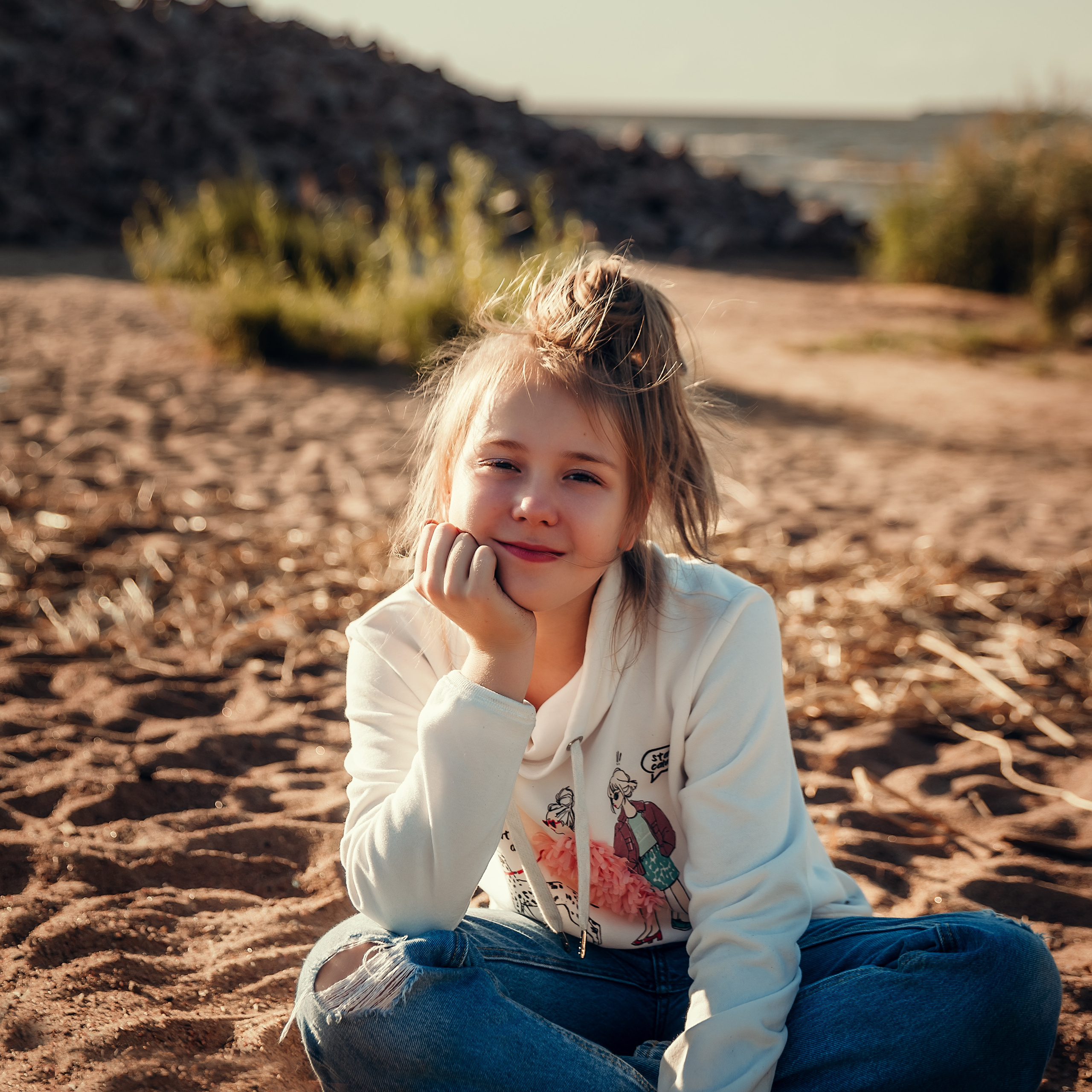 Большая семья, пляж Финского залива. Фотограф в Санкт- Петербурге Мария Золотарь