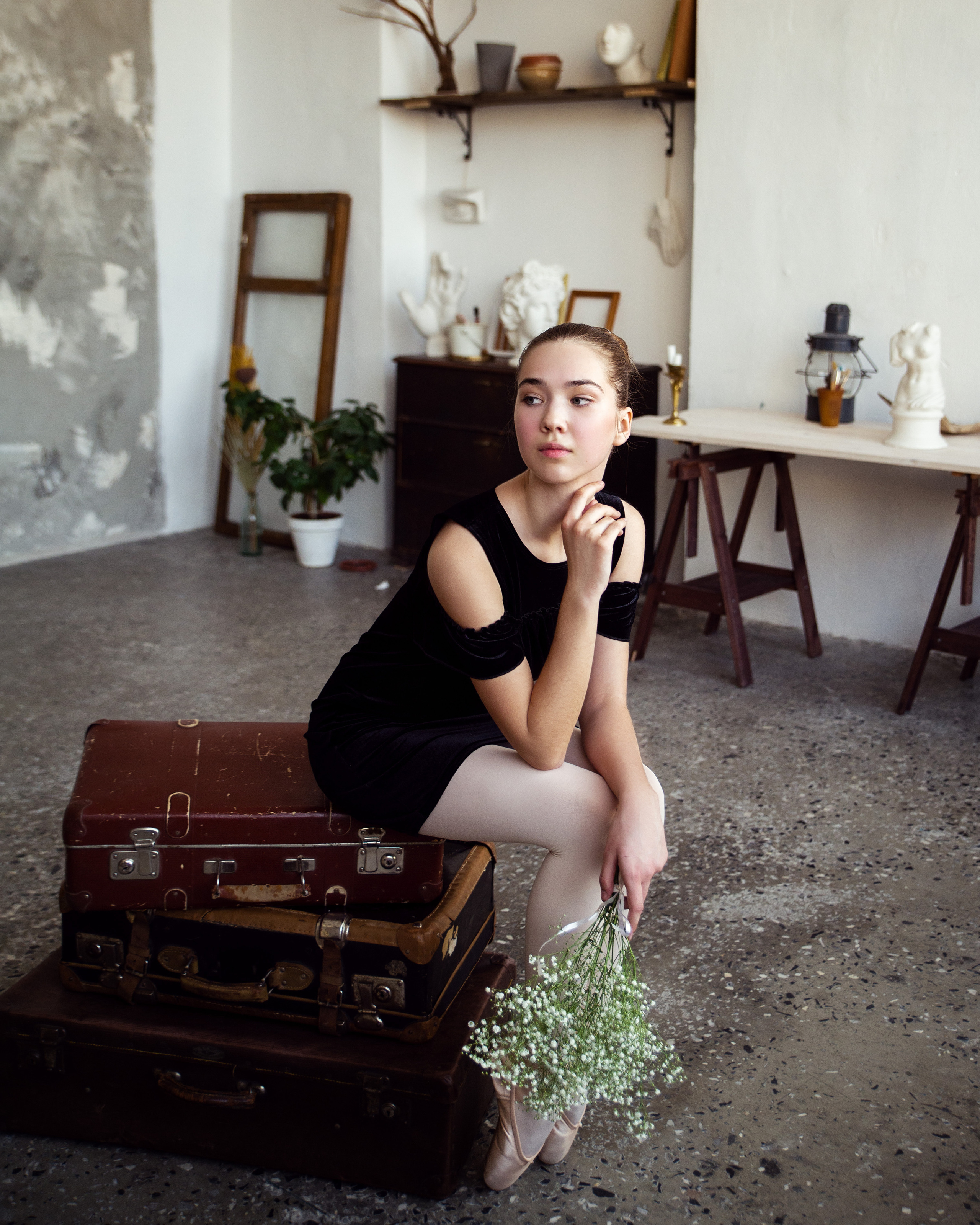 Эмилия, балетная фотосессия в студии Запад. Фотограф в Санкт- Петербурге Мария Золотарь