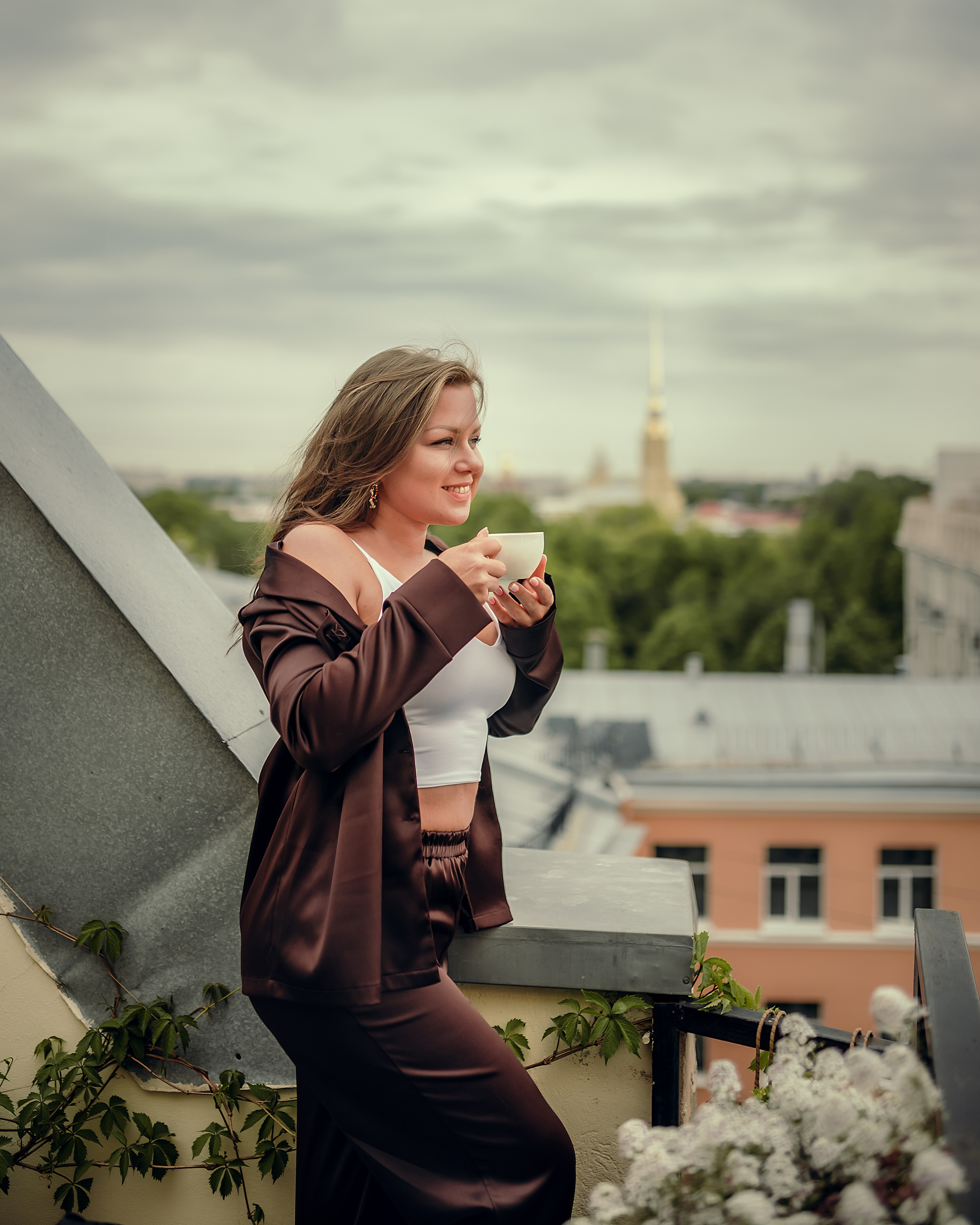 Анна, терасса при студии Skypoint. Фотограф в Санкт- Петербурге Мария Золотарь