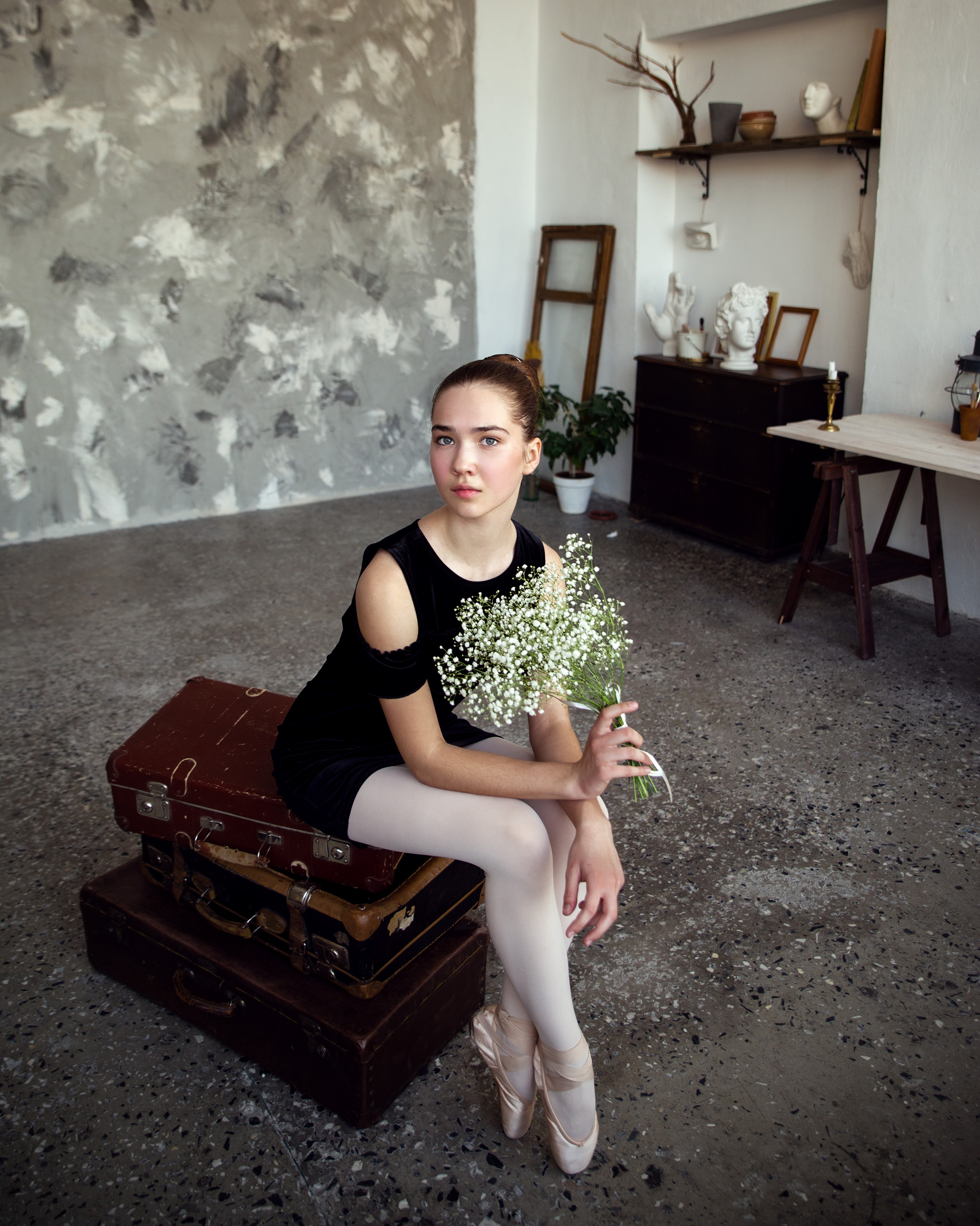 Эмилия, балетная фотосессия в студии Запад. Фотограф в Санкт- Петербурге Мария Золотарь