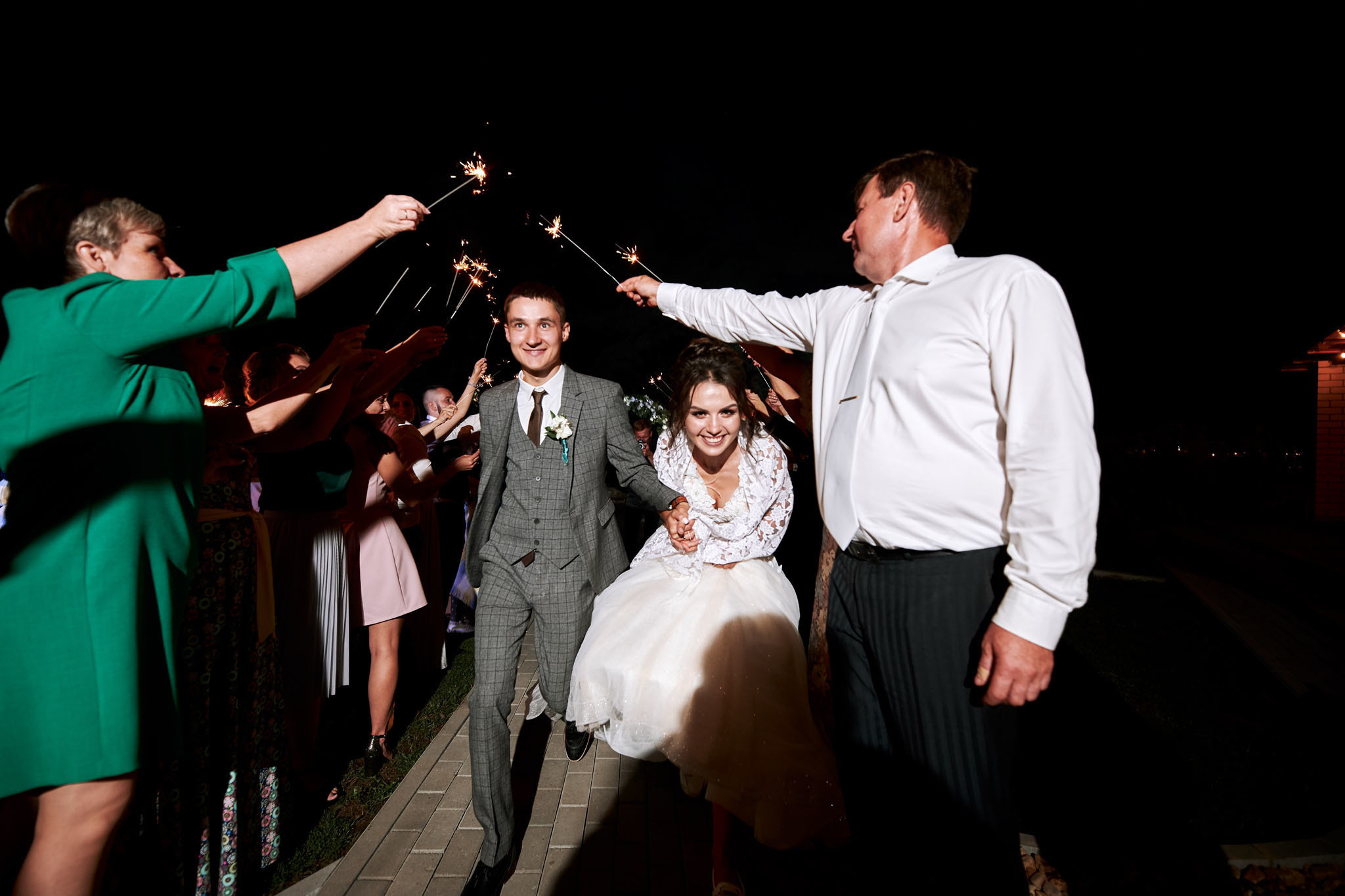 Вечерняя фотосессия на свадьбе