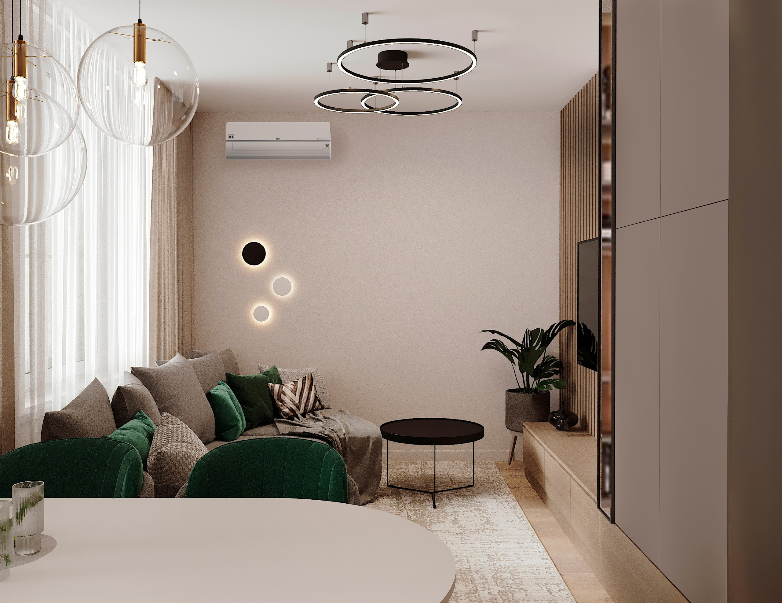 Современный интерьер с акцентами. Lina architector | Дизайн интерьера