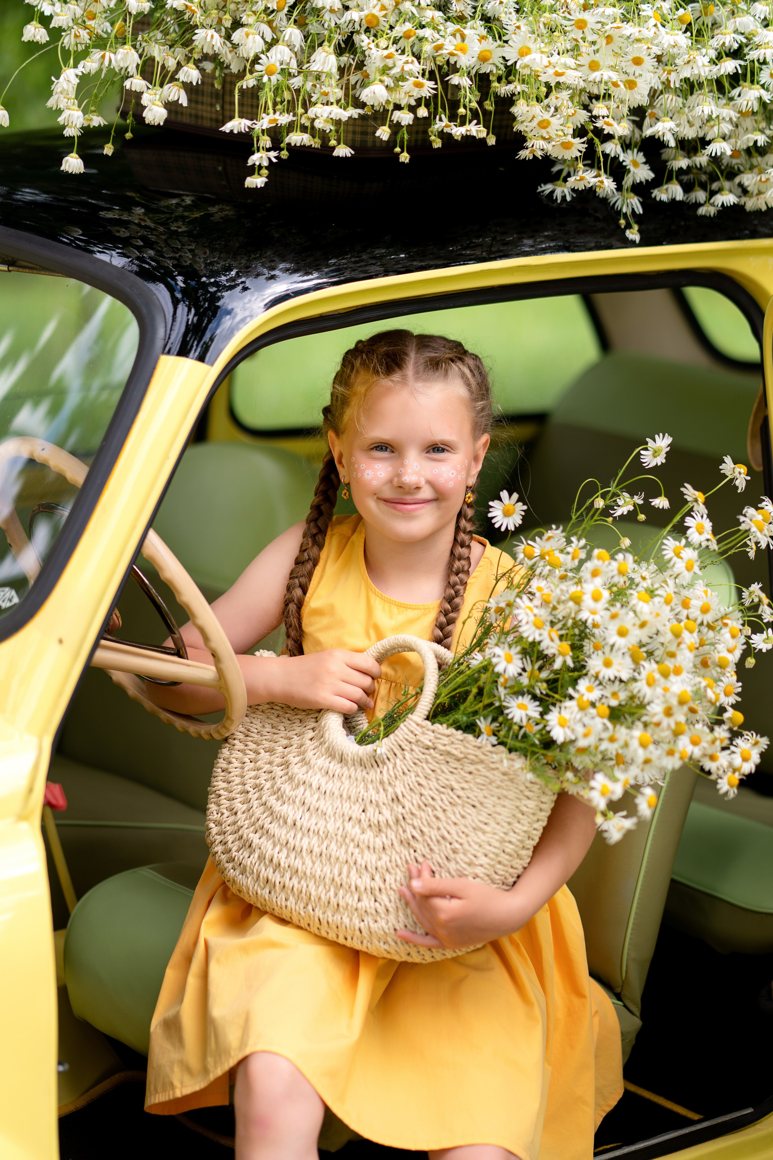 Фотодень Машина с ромашками. Семейный и свадебный фотограф Минск, Беларусь Анна Орловская