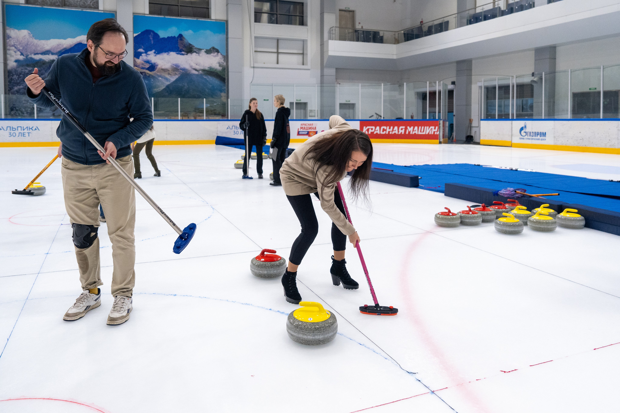 Керлинг для компании Р-Фарм. Репортажный фотограф в Красной Поляне и Сочи Павлюченко Екатерина