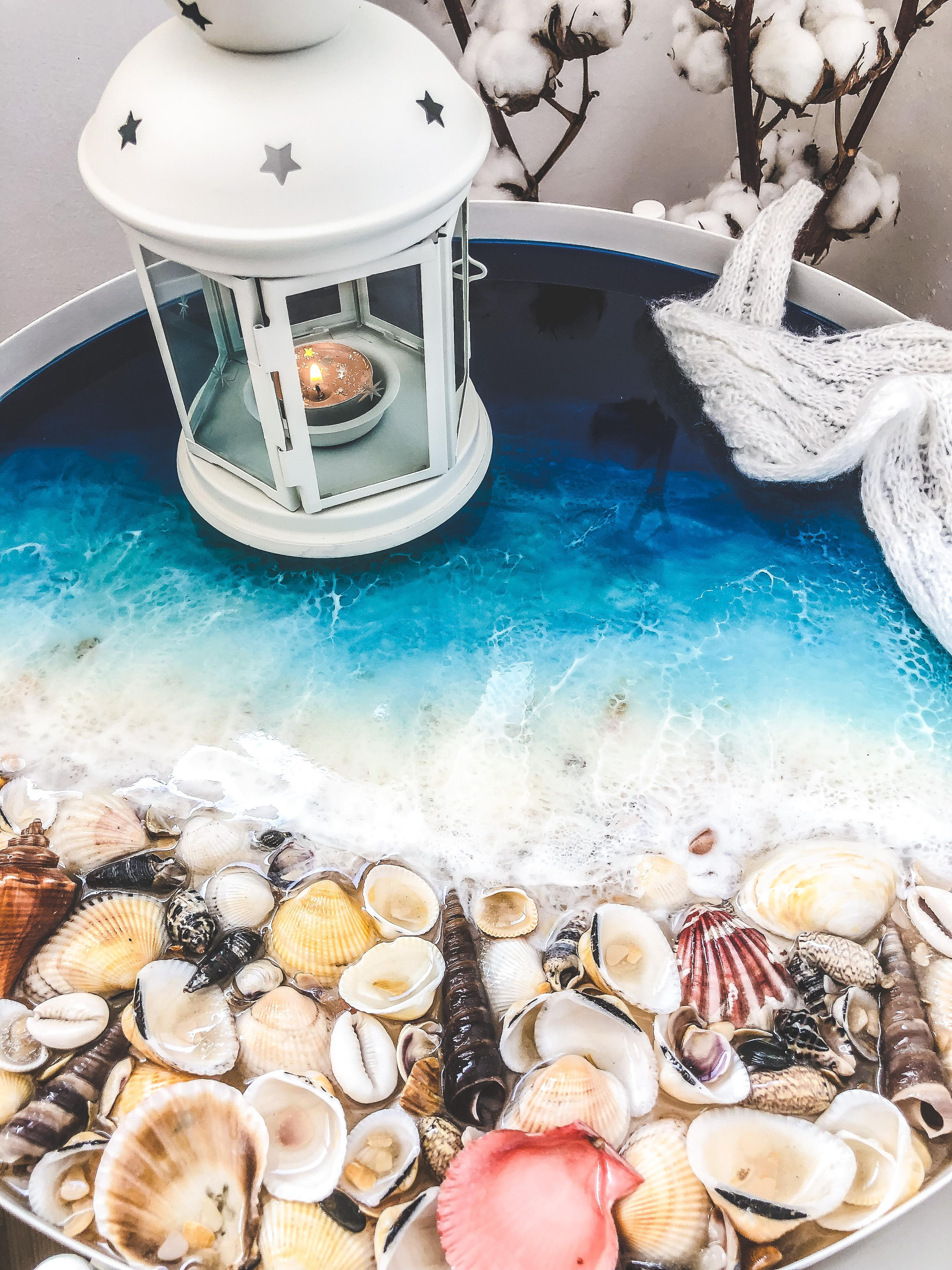 Эпоксидная смола. Seatales — эпоксидная смола и спиртовые чернила