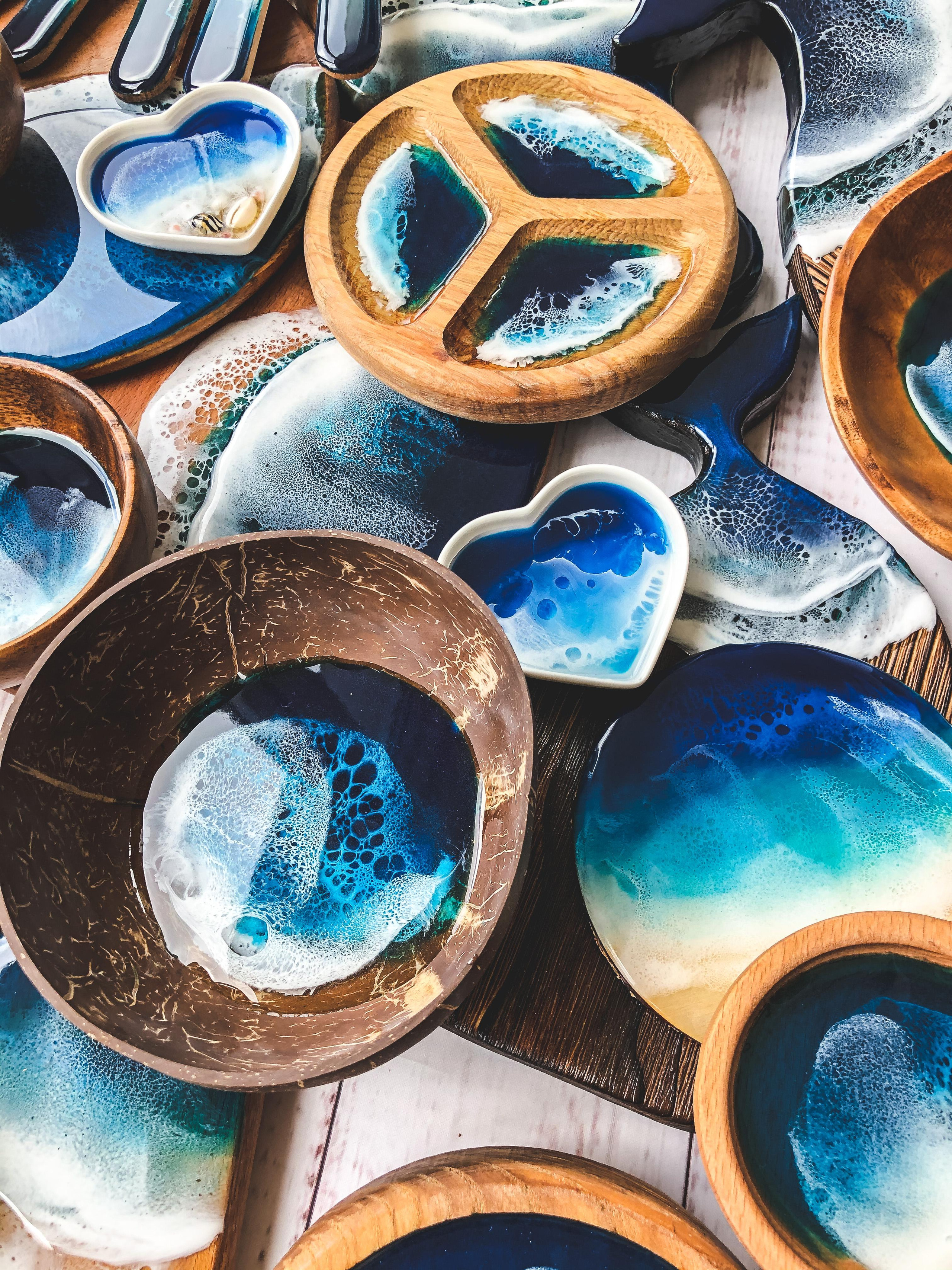 Эпоксидная смола. Seatales — эпоксидная смола и спиртовые чернила