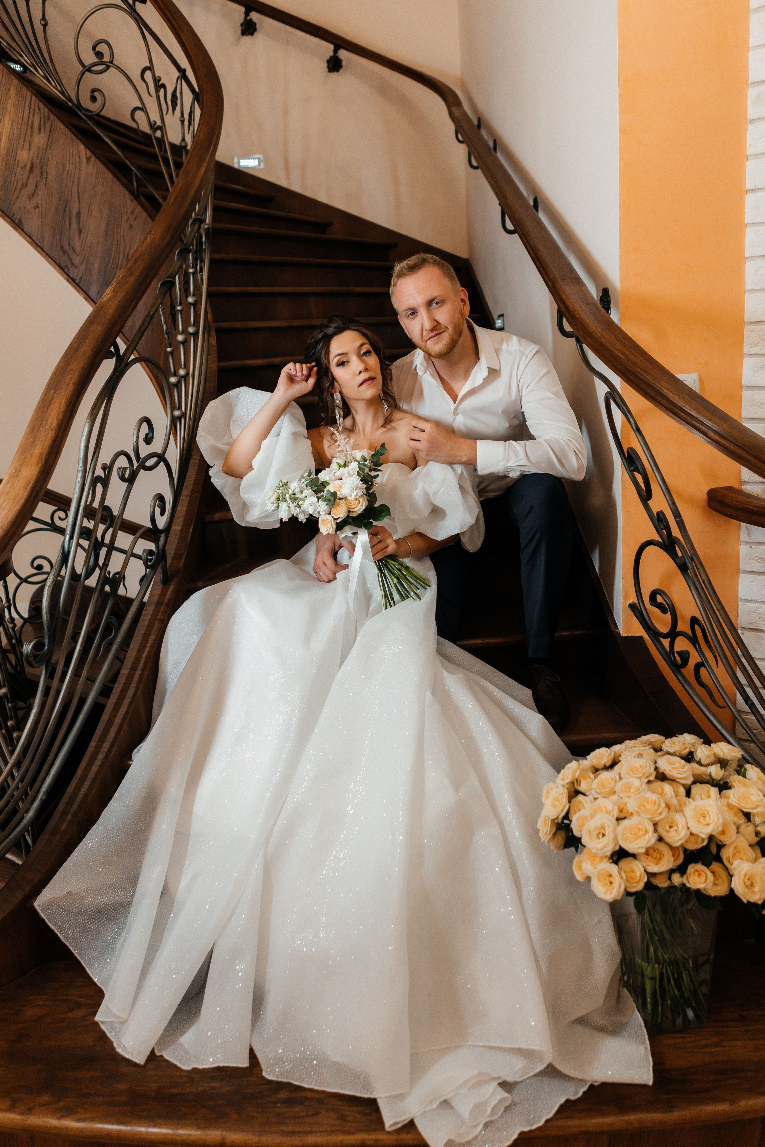 Свадебная фотосессия в загородном доме