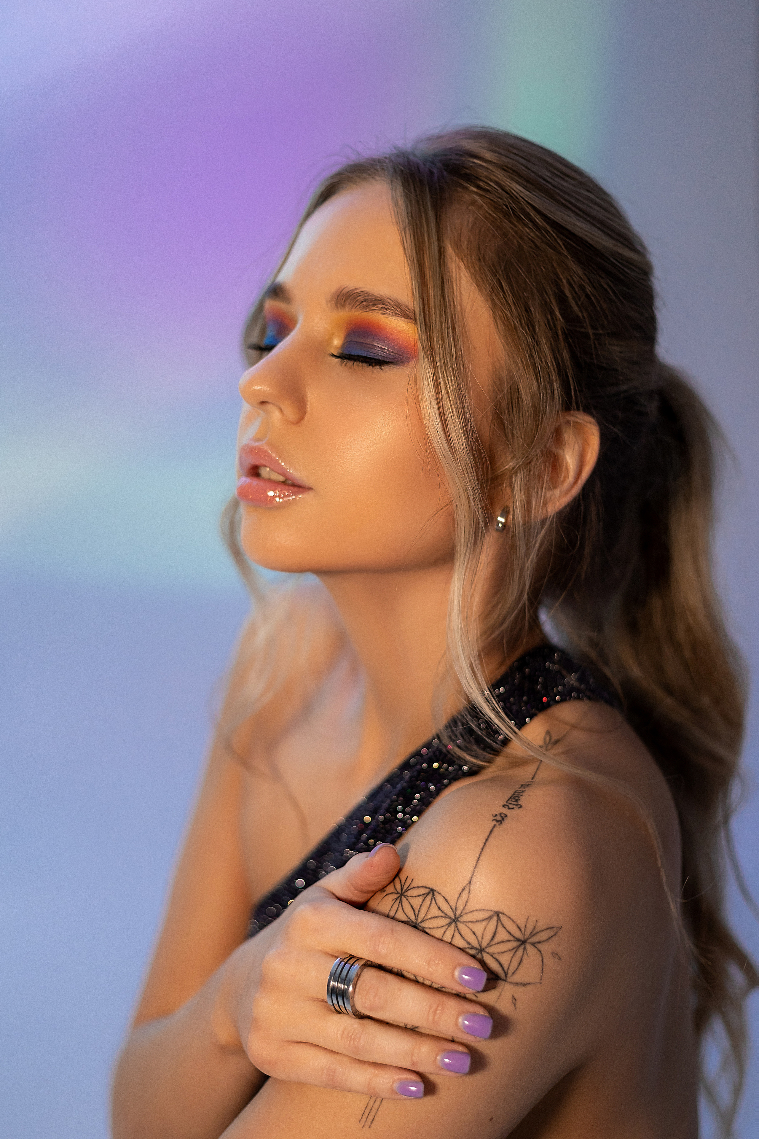 Фотосессия с цветным светом. Зотова Алена — семейный и женский фотограф в Зеленограде