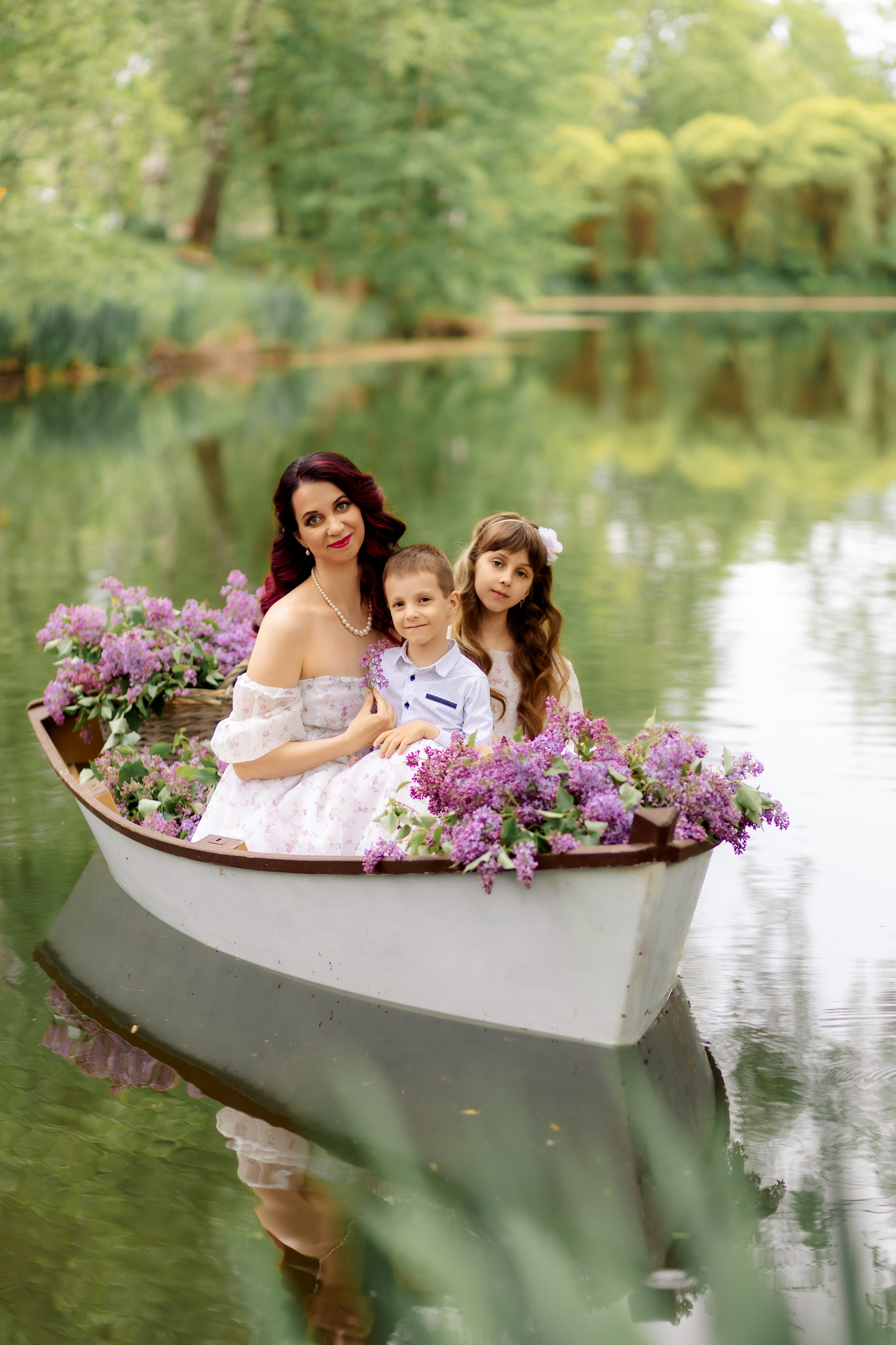 Семейная съемка в лодке. Зотова Алена — семейный и женский фотограф в Зеленограде