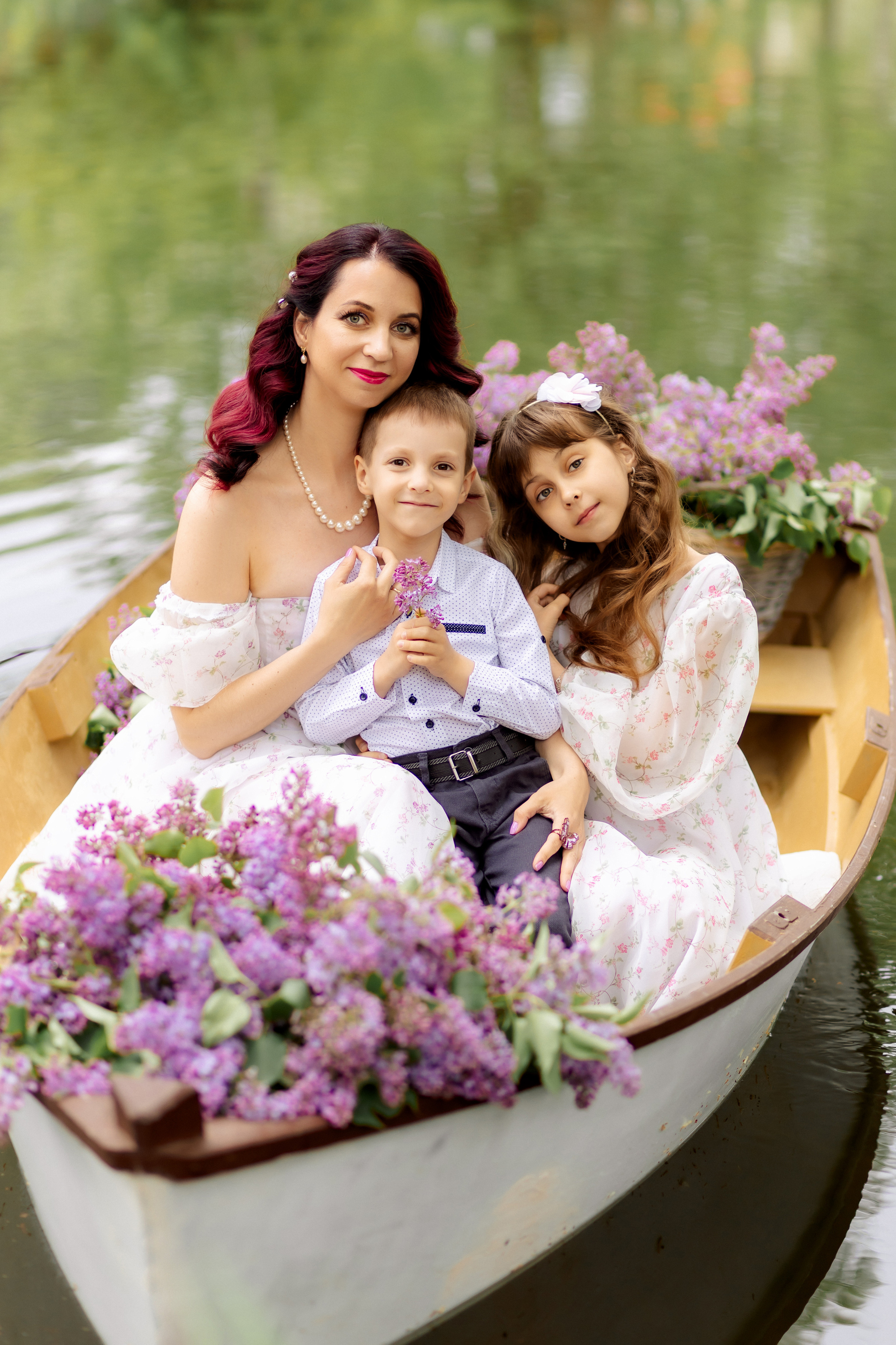 Семейная съемка в лодке. Зотова Алена — семейный и женский фотограф в Зеленограде