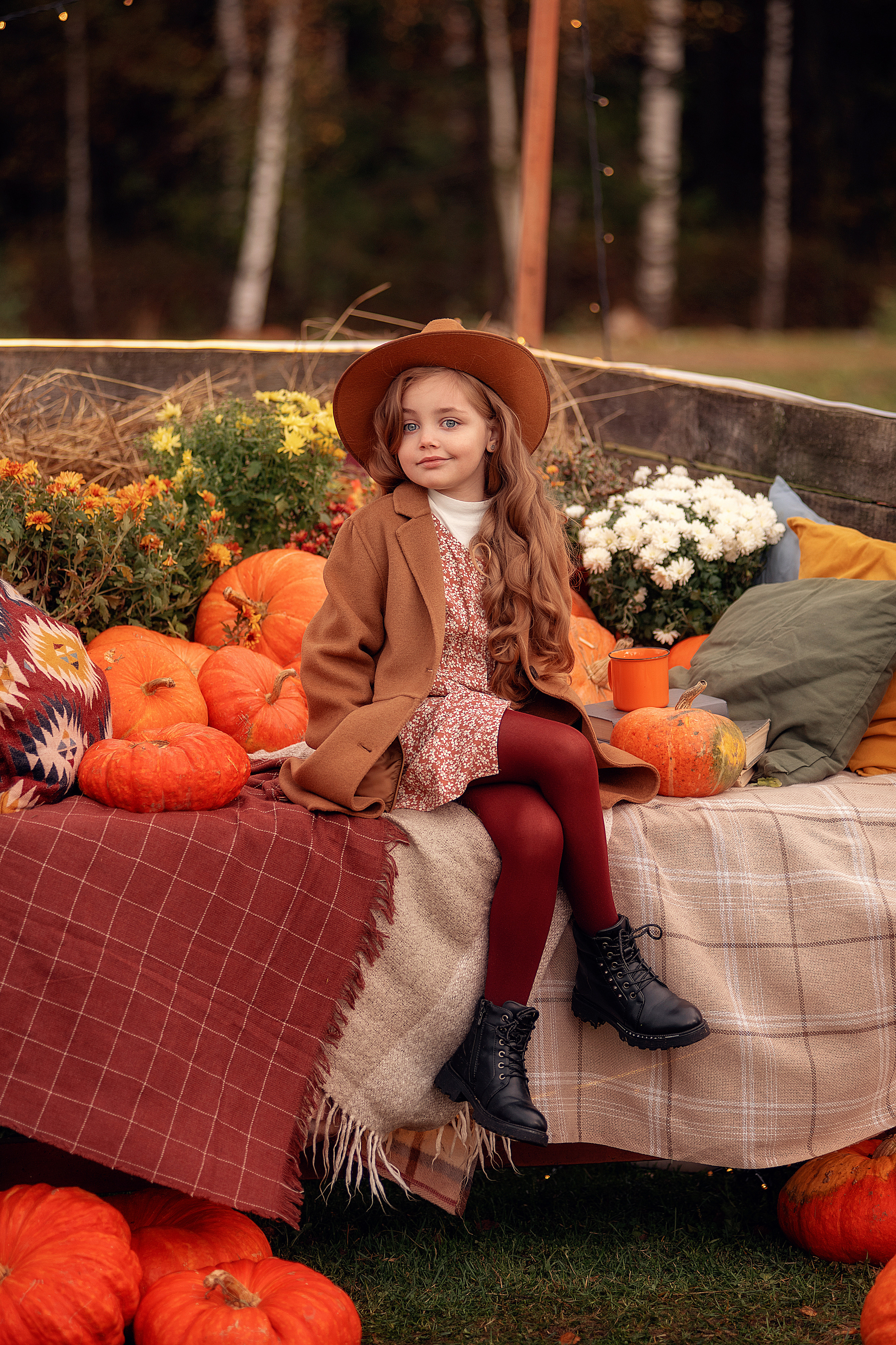 Осенний фотопроект с тыквами. Семьи, дети, сады, школы. Фотограф Первенцева Елена. Москва