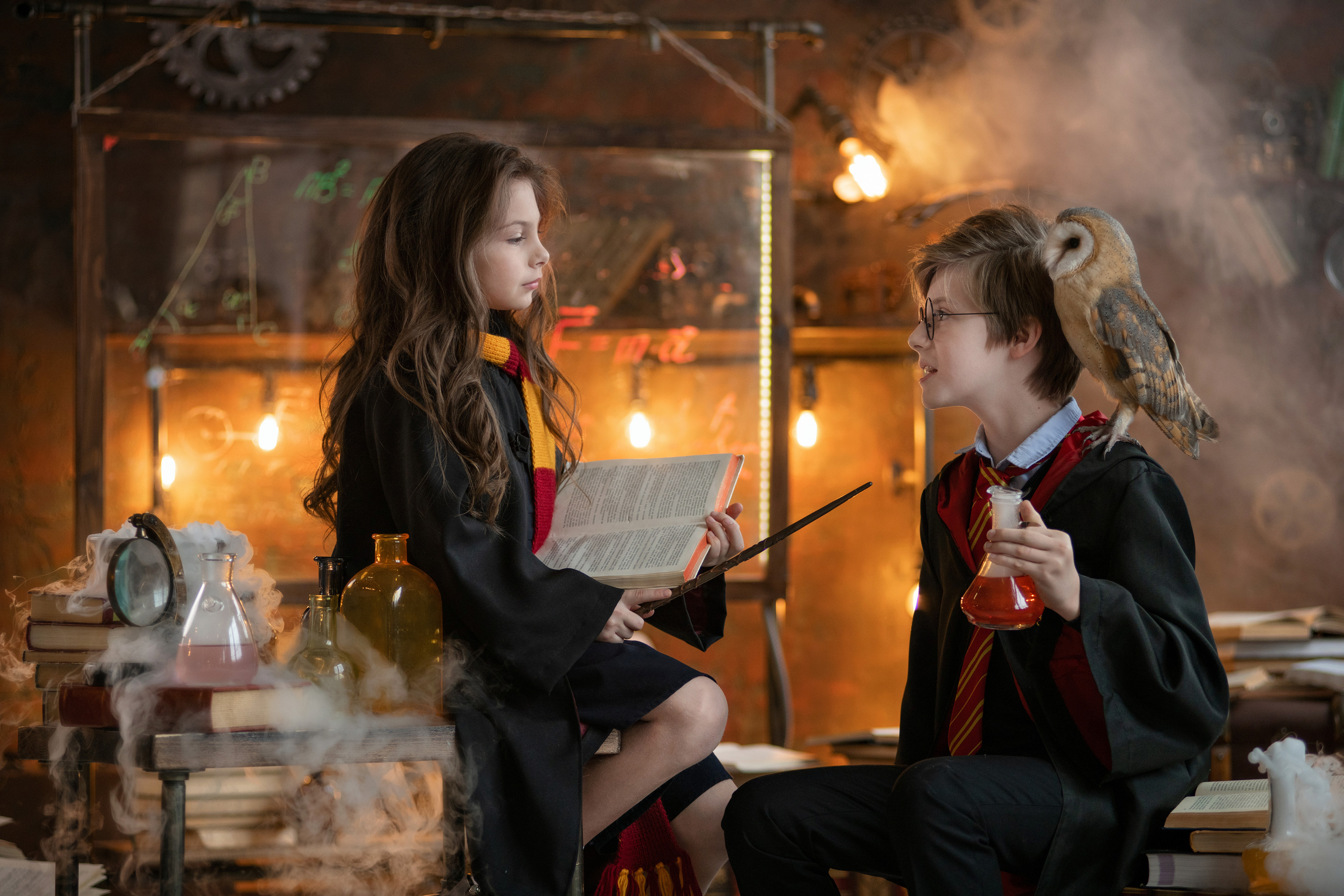 Гарри Поттер и Гермиона фотосессия в Москве. Семьи, дети, сады, школы. Фотограф Первенцева Елена. Москва