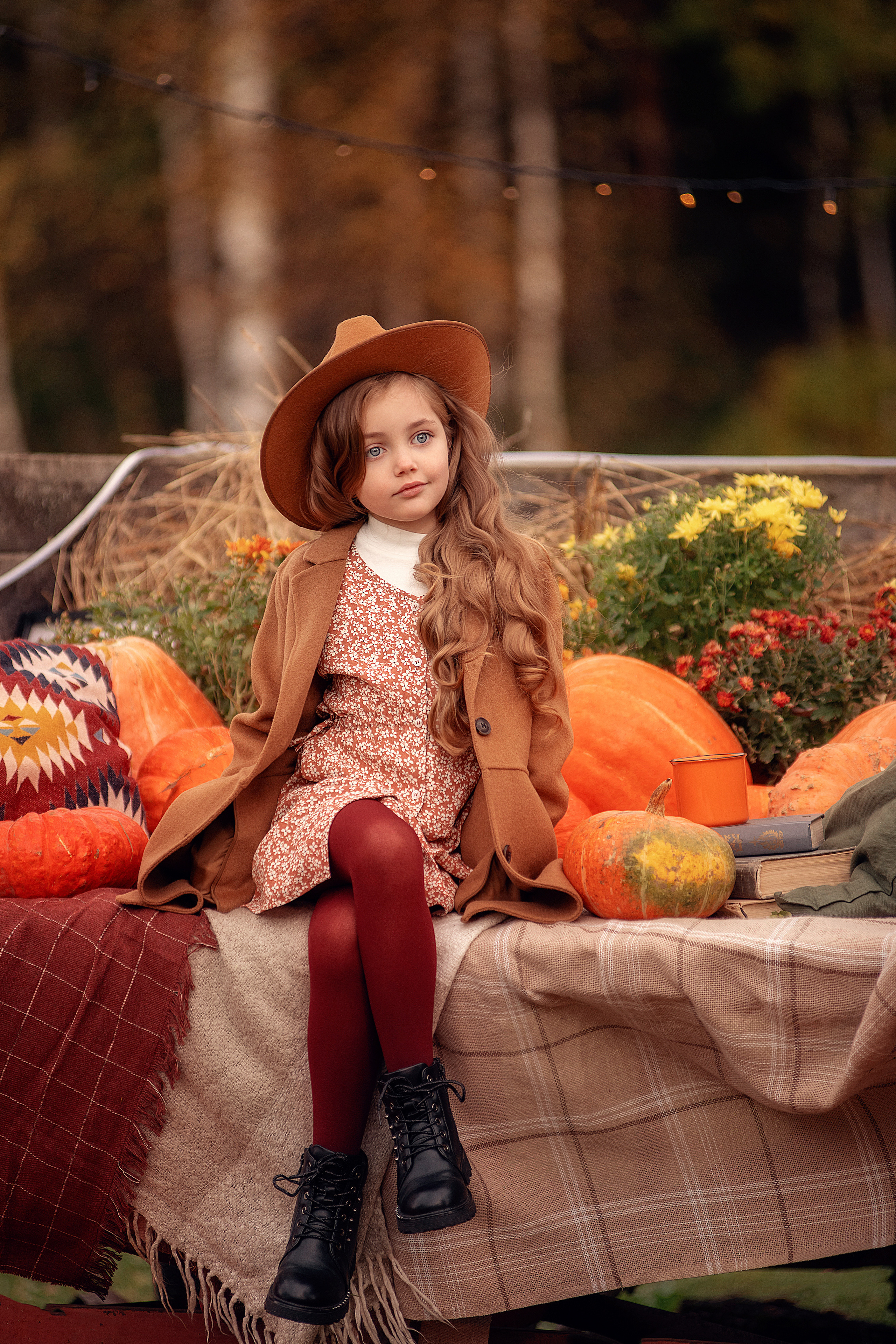 Осенний фотопроект с тыквами. Семьи, дети, сады, школы. Фотограф Первенцева Елена. Москва