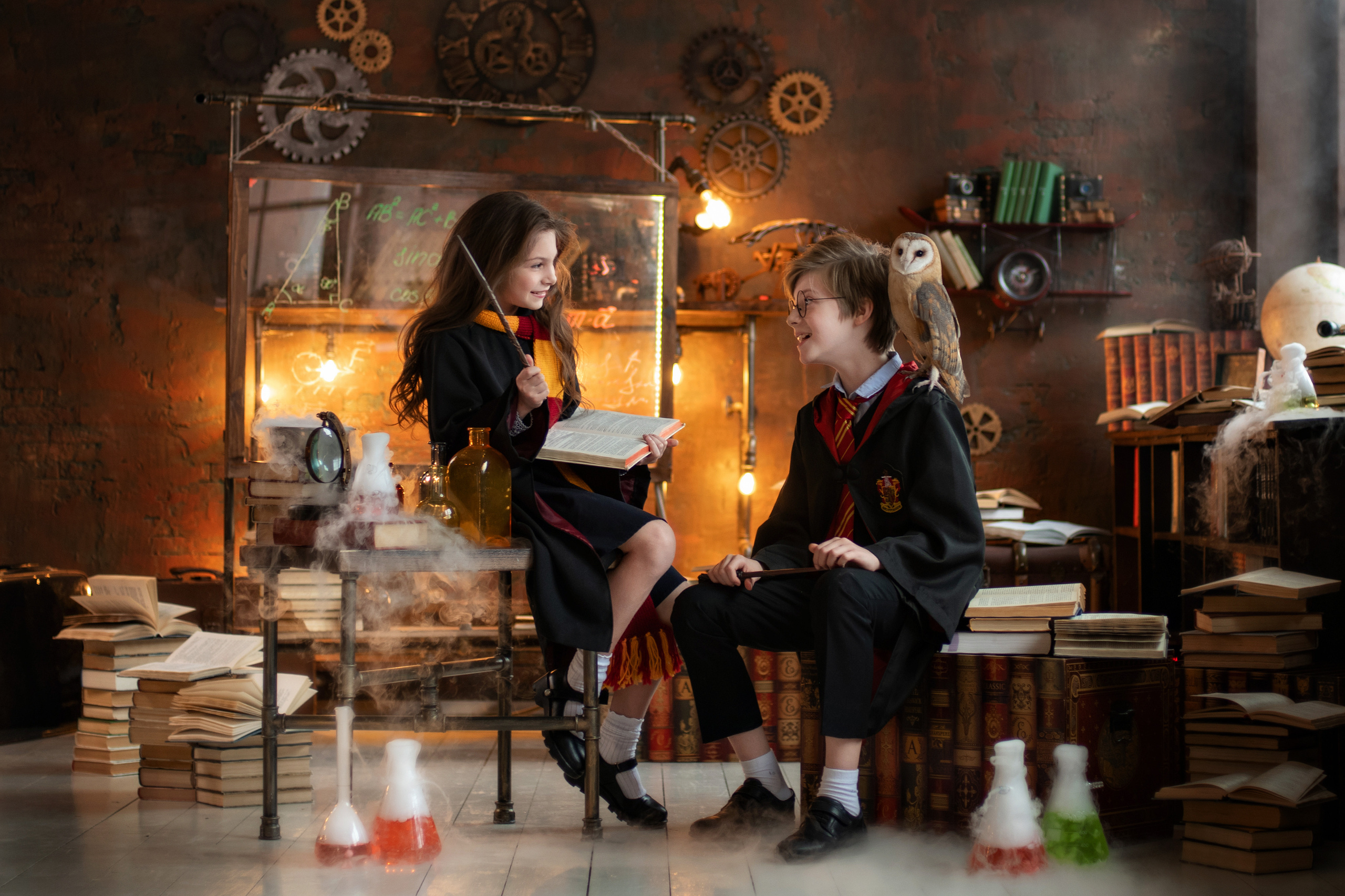 Гарри Поттер и Гермиона фотосессия в Москве. Семьи, дети, сады, школы. Фотограф Первенцева Елена. Москва