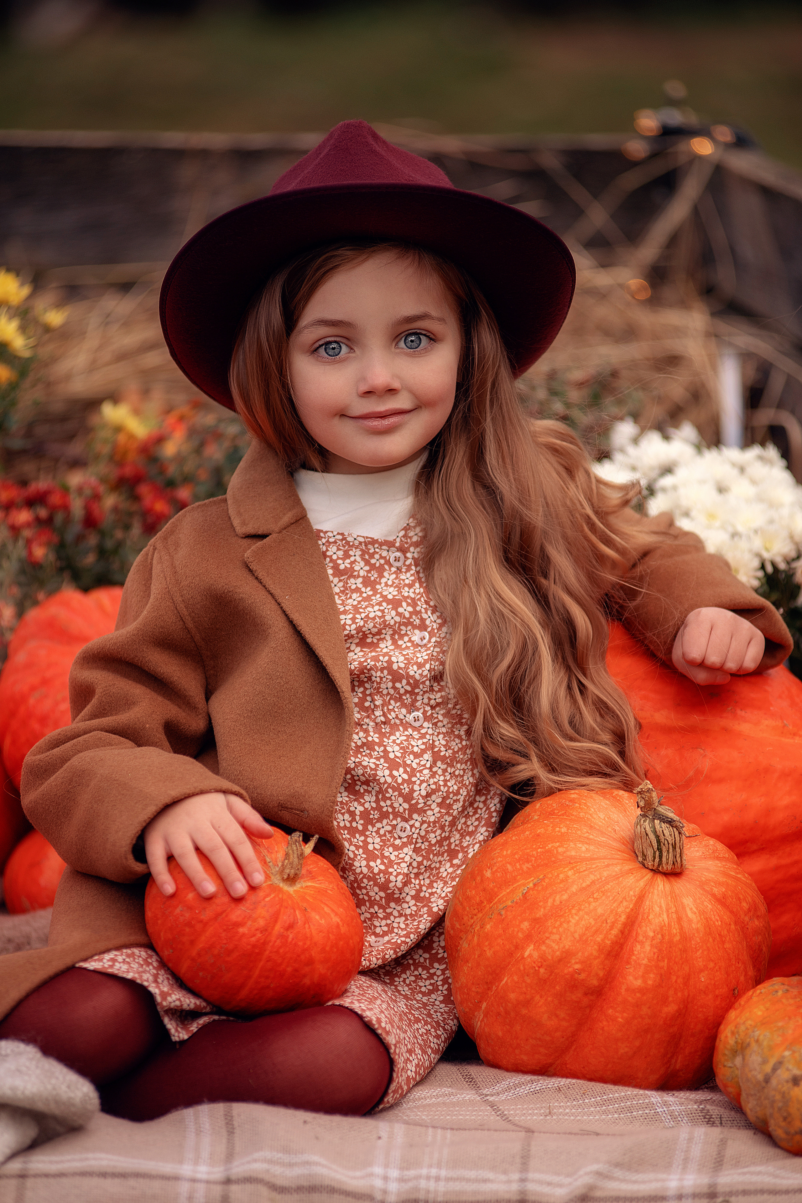 Осенний фотопроект с тыквами. Семьи, дети, сады, школы. Фотограф Первенцева Елена. Москва