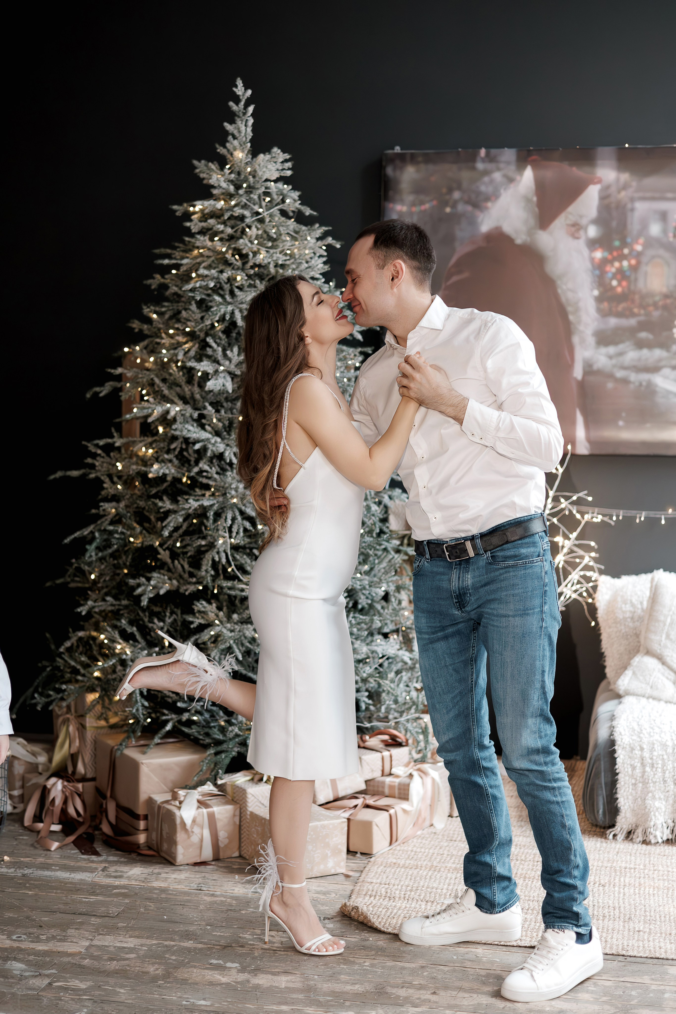 Новогодняя семейная фотосессия в студии FAMOUS (на Павелецкой). Свадебный и семейный фотограф в Москве и МО Елена Агапова