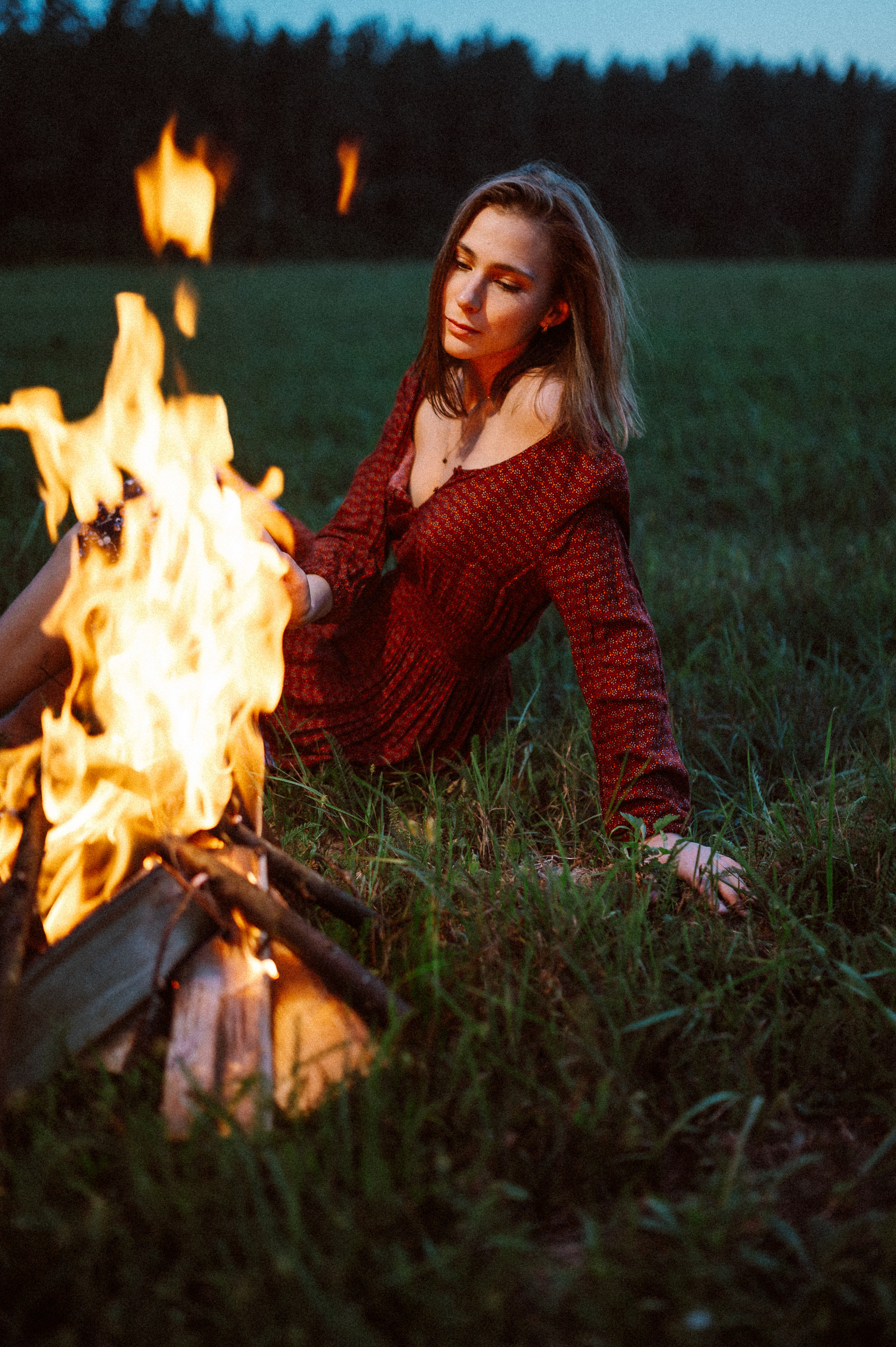 Фотосессия с огнем, Лина. Фотограф ПИТЕР СПБ Надежда Баранова