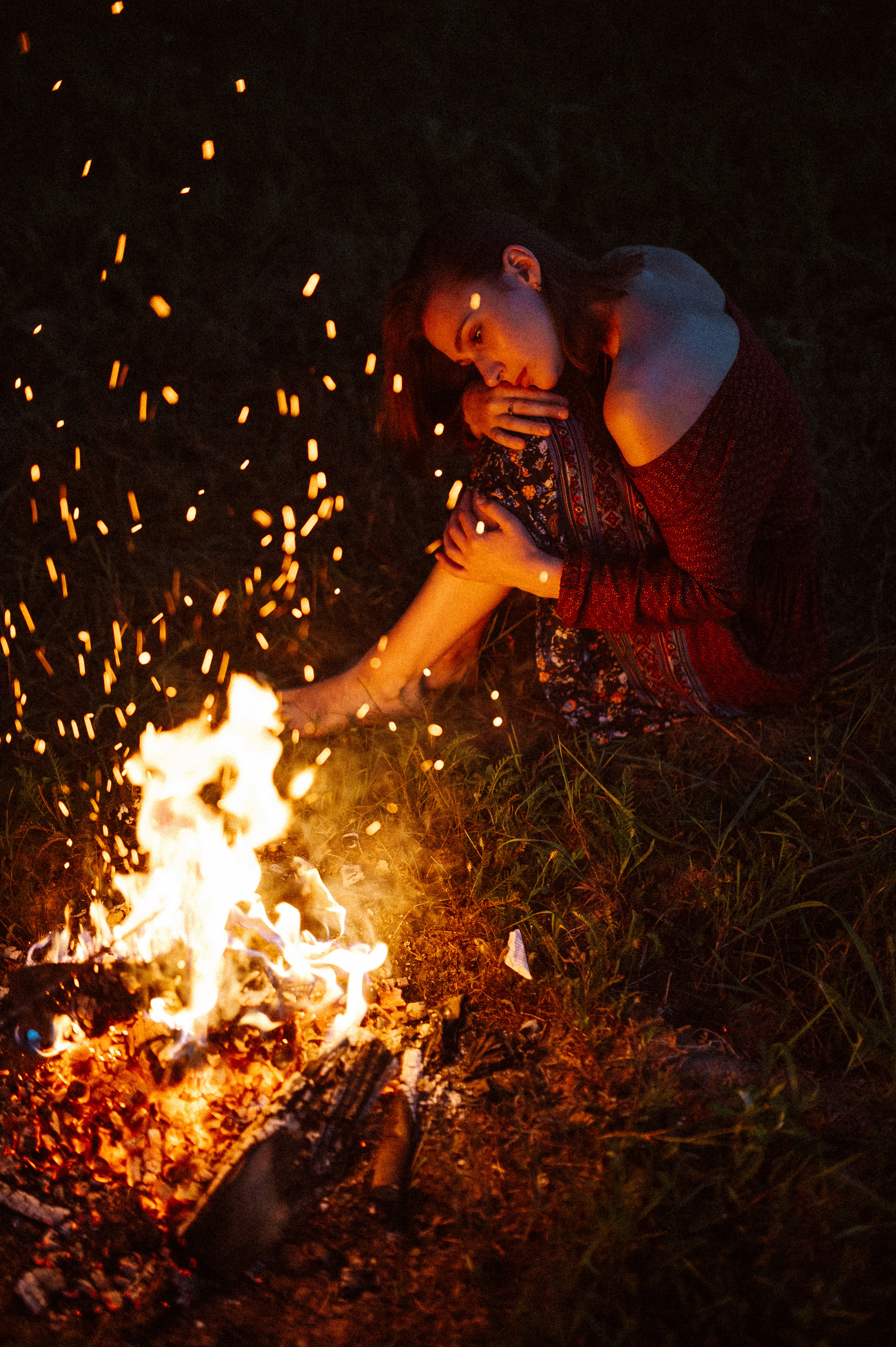 Фотосессия с огнем, Лина. Фотограф ПИТЕР СПБ Надежда Баранова
