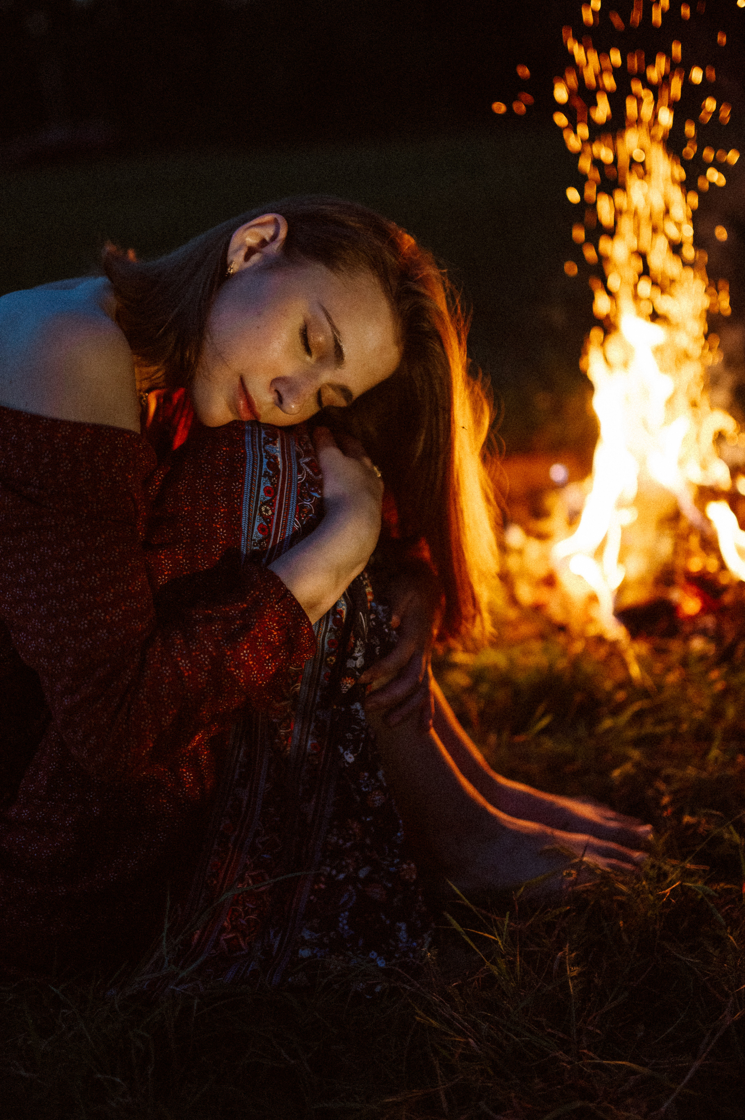 Фотосессия с огнем, Лина. Фотограф ПИТЕР СПБ Надежда Баранова