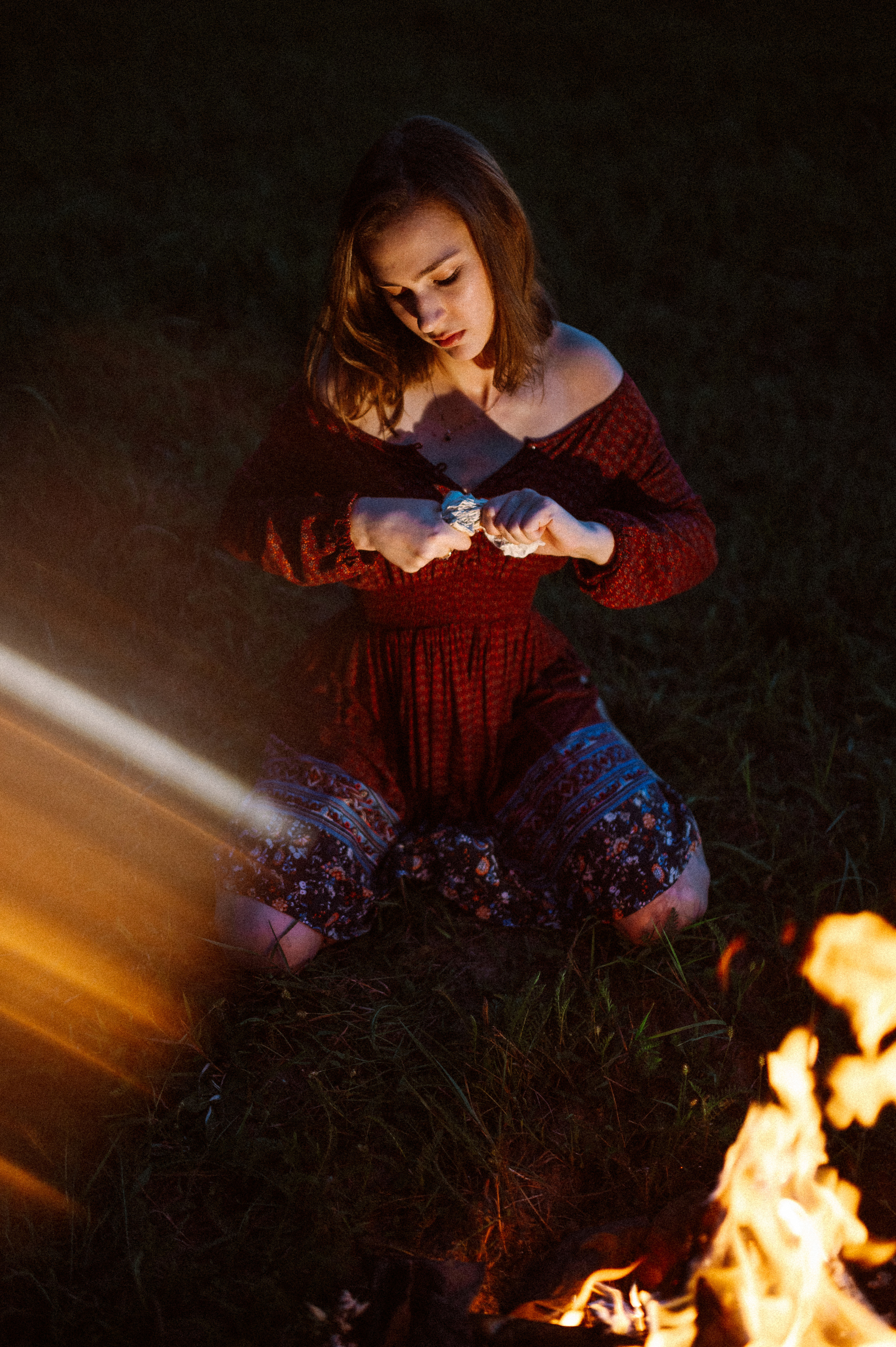 Фотосессия с огнем, Лина. Фотограф ПИТЕР СПБ Надежда Баранова