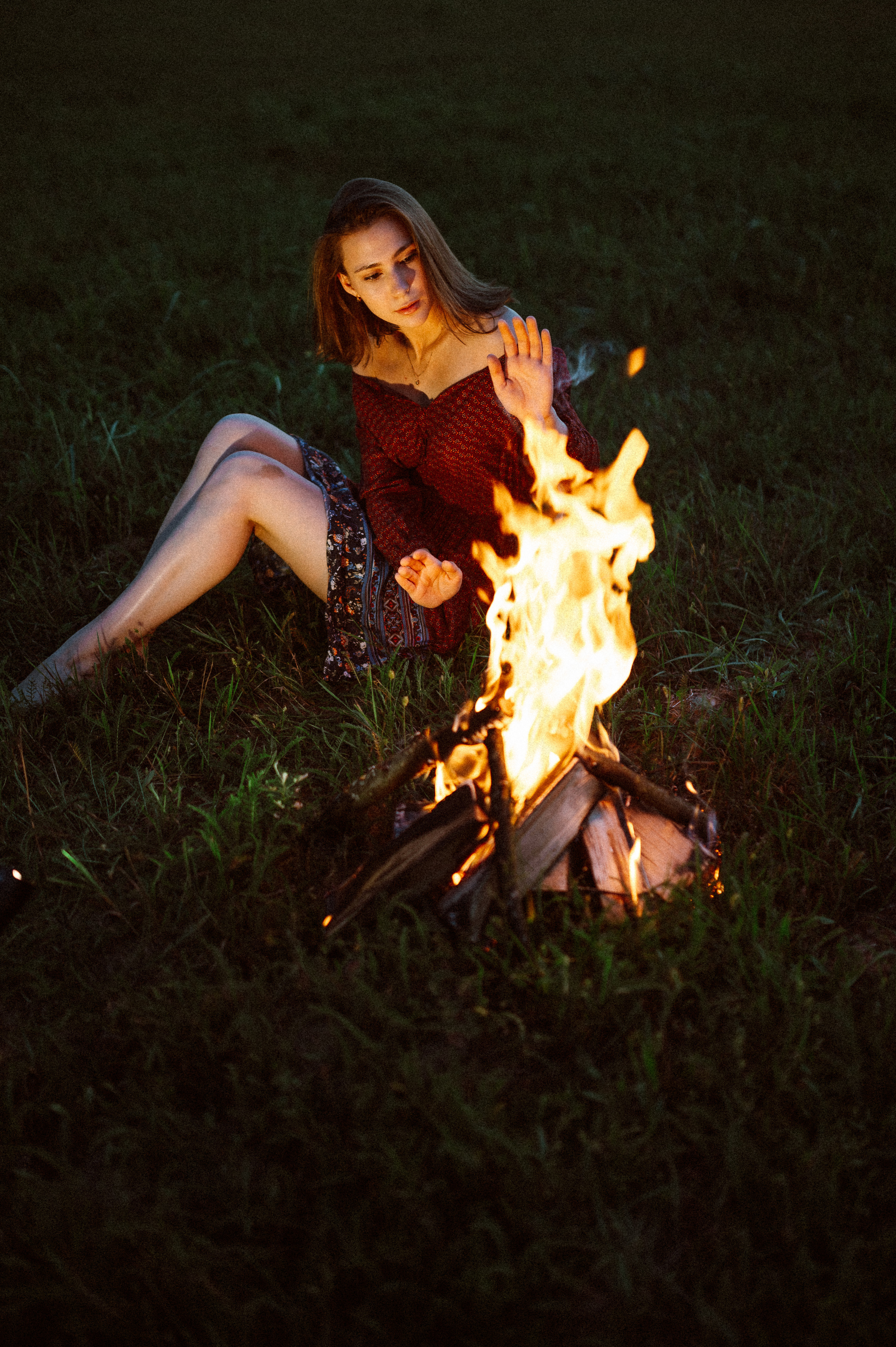 Фотосессия с огнем, Лина. Фотограф ПИТЕР СПБ Надежда Баранова