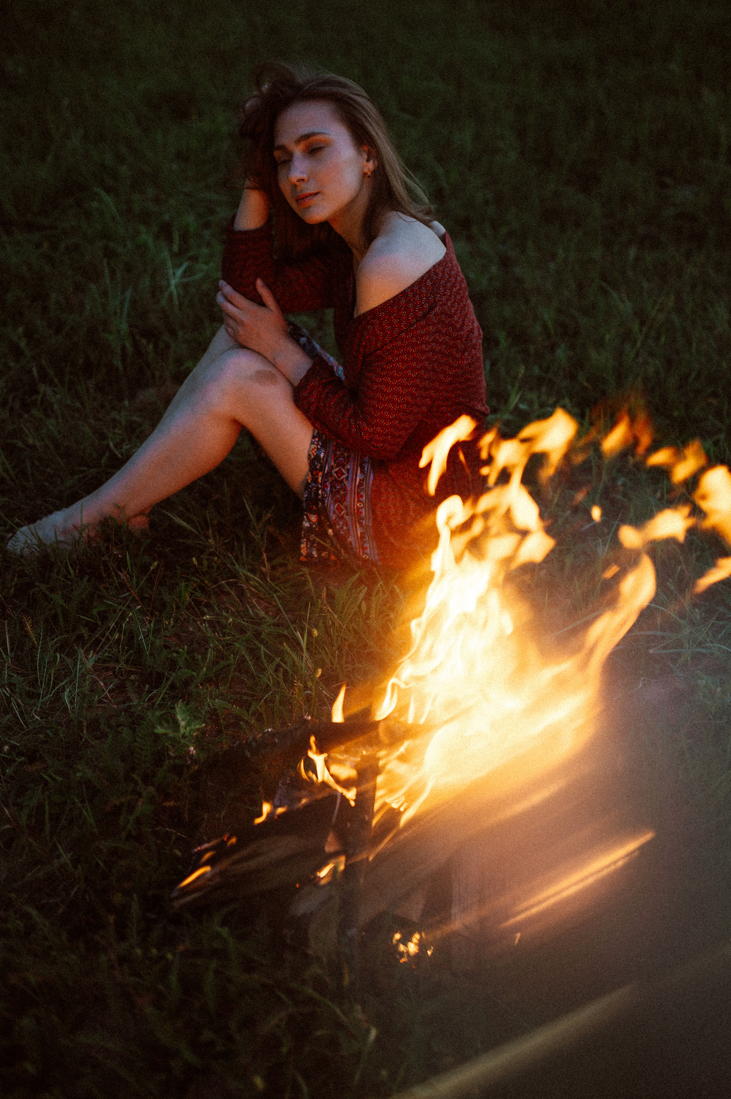 Фотосессия с огнем, Лина. Фотограф ПИТЕР СПБ Надежда Баранова